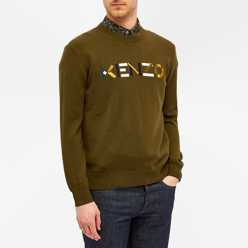 Kenzo Embroidered Logo Crew Knit - 4