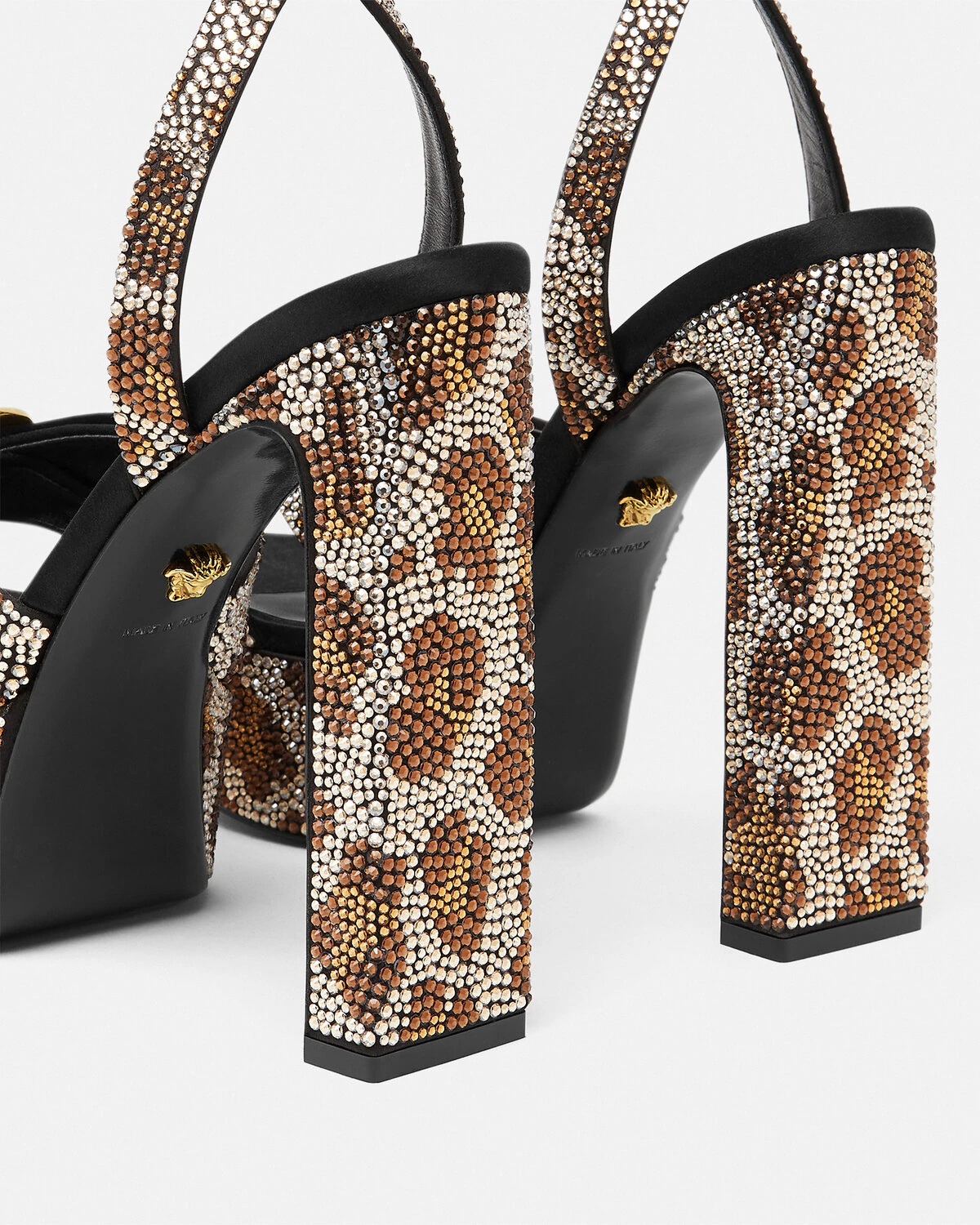 Gianni Ribbon Leopard Sandals 140 mm - 6