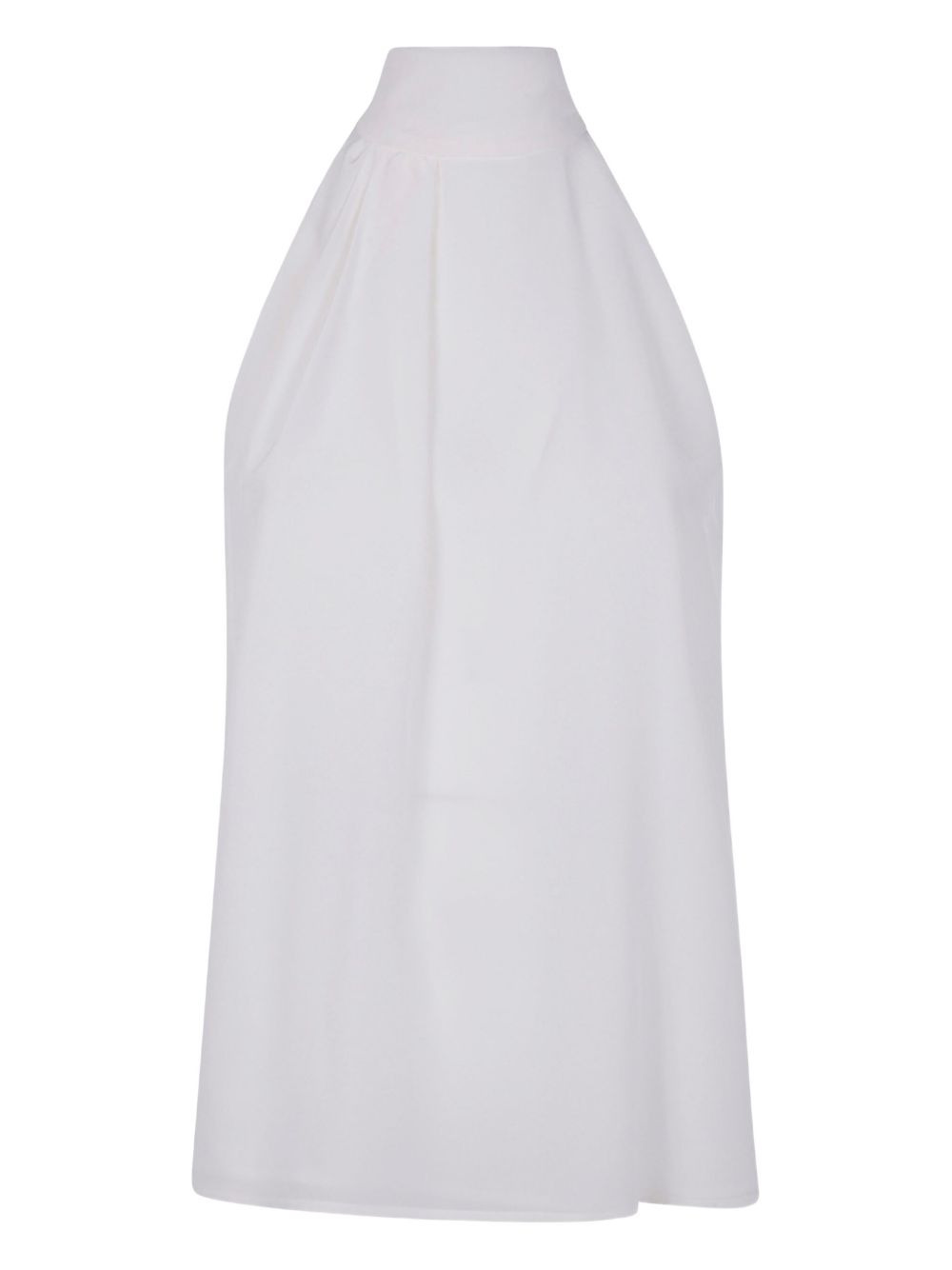 halter-neck silk top - 2