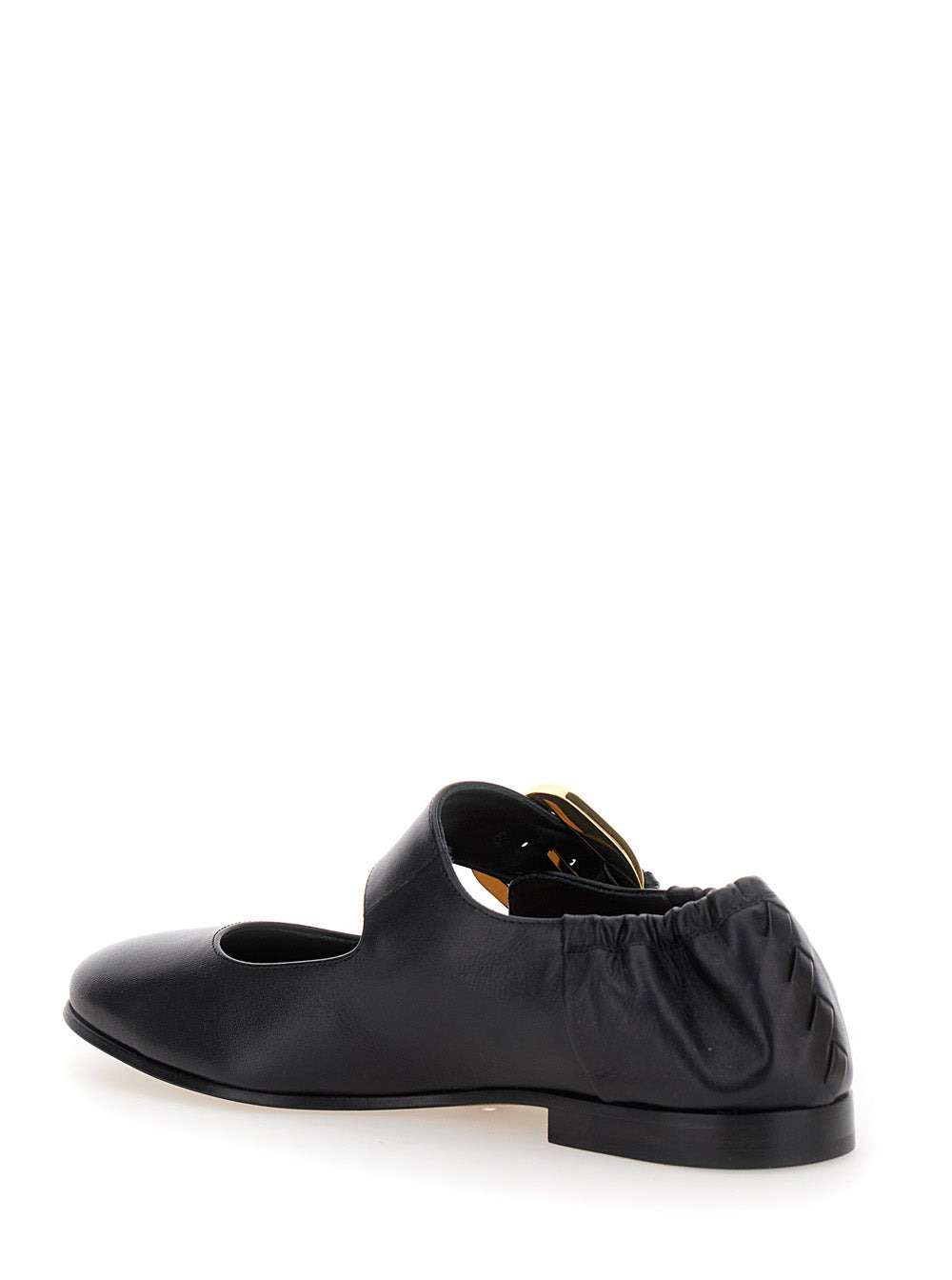 Bottega Veneta Women 'Astaiere' Black Slip-On Mary Janes With Maxi Buckle In Leather Woman - 3