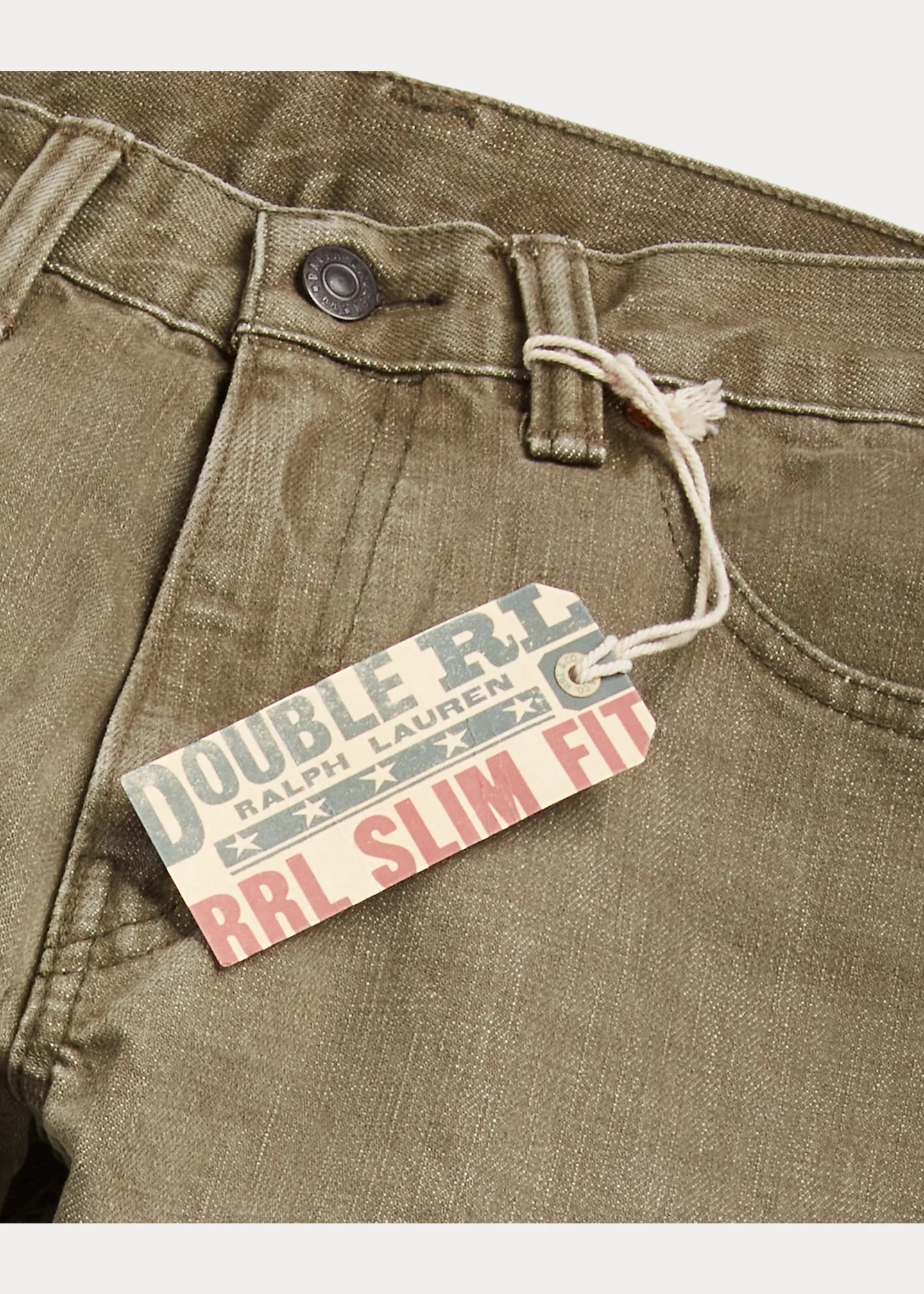 Slim Fit Olive Jean - 3