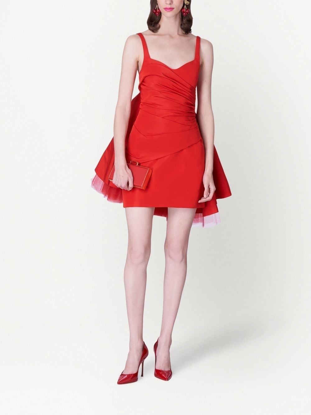 tulle-bow sleeveless minidress - 2