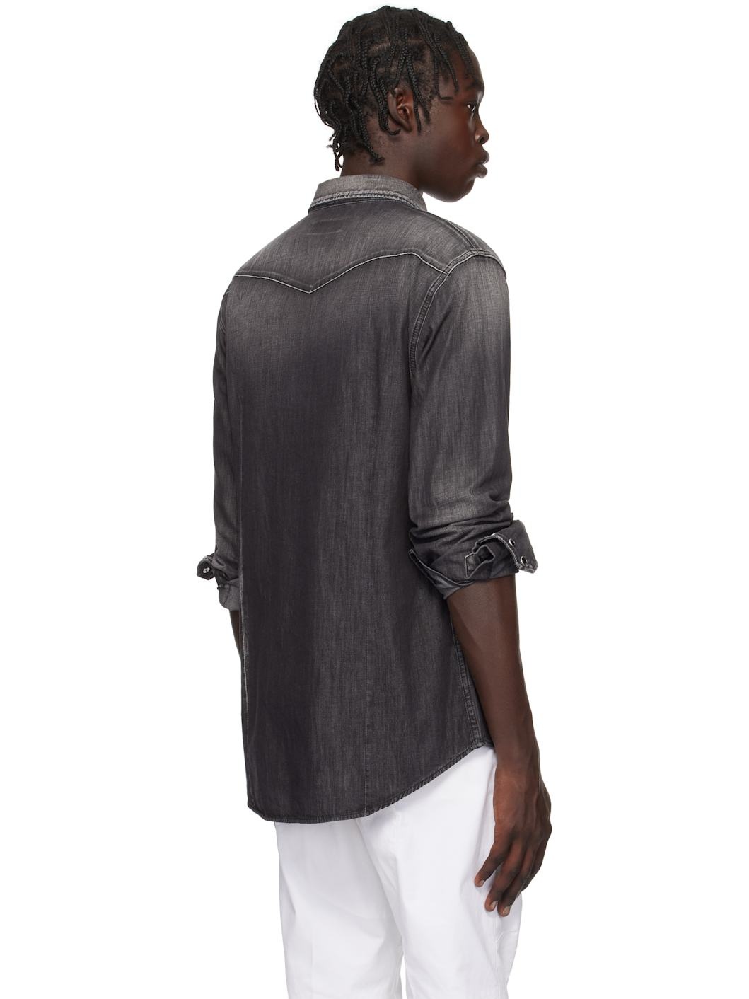 Black Classic Western Shirt - 3
