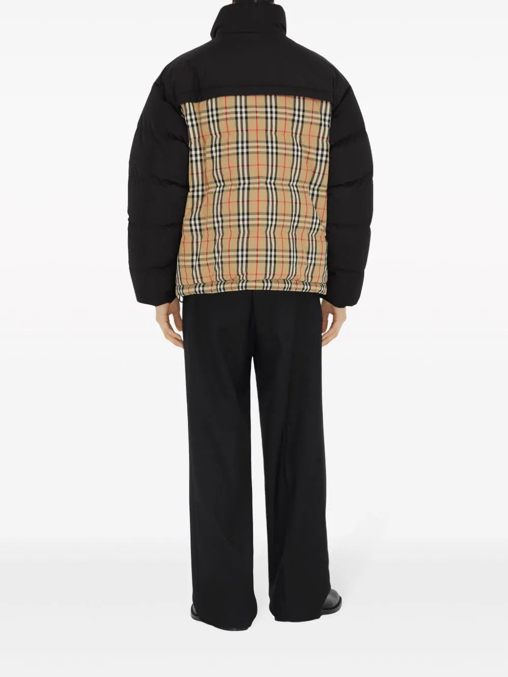 VINTAGE CHECK-PATTERN REVERSIBLE PADDED JACKET - 4