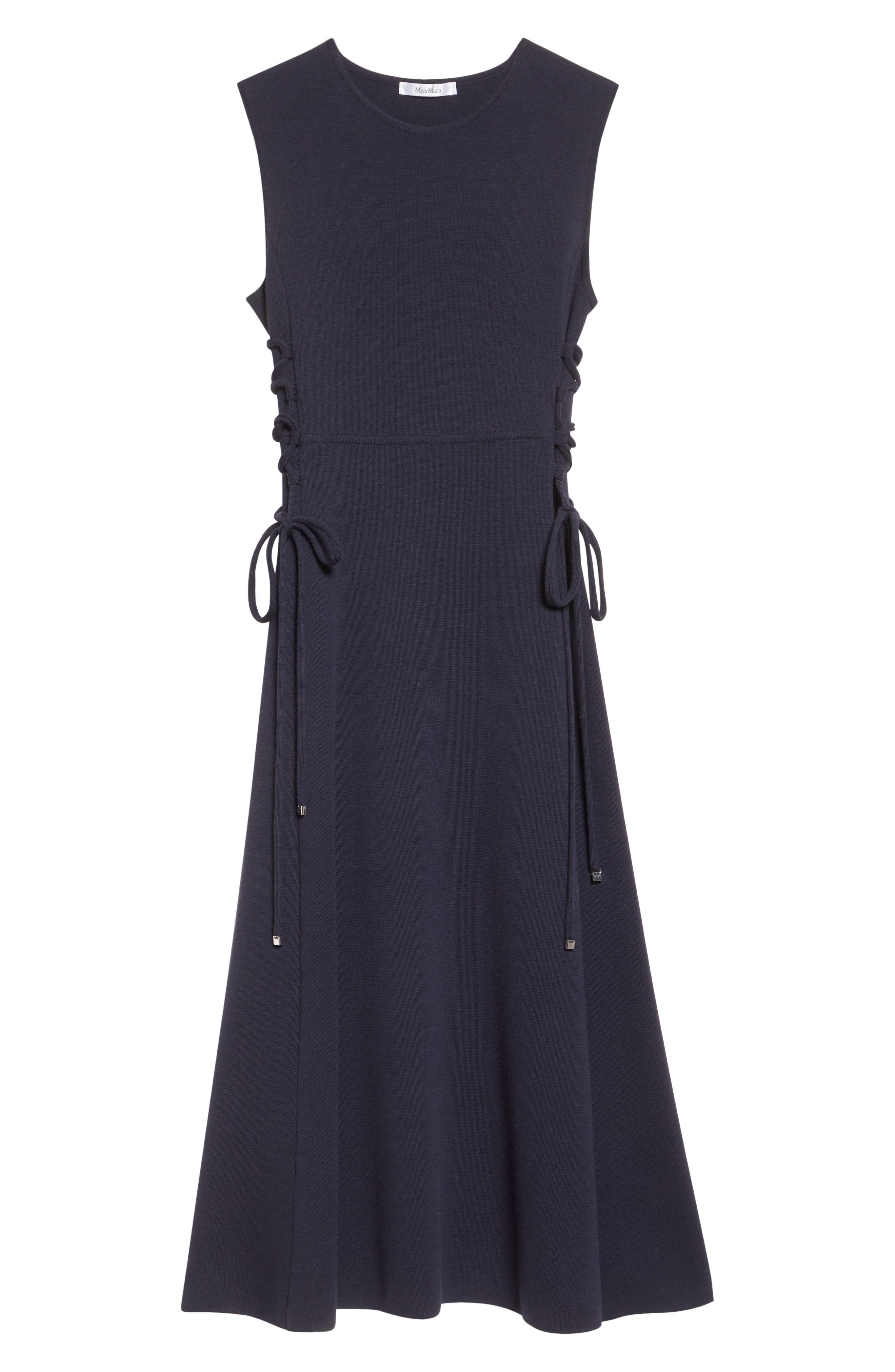 Max Mara Delfi Wool Knit Midi Dress in Ultramarine at Nordstrom - 5