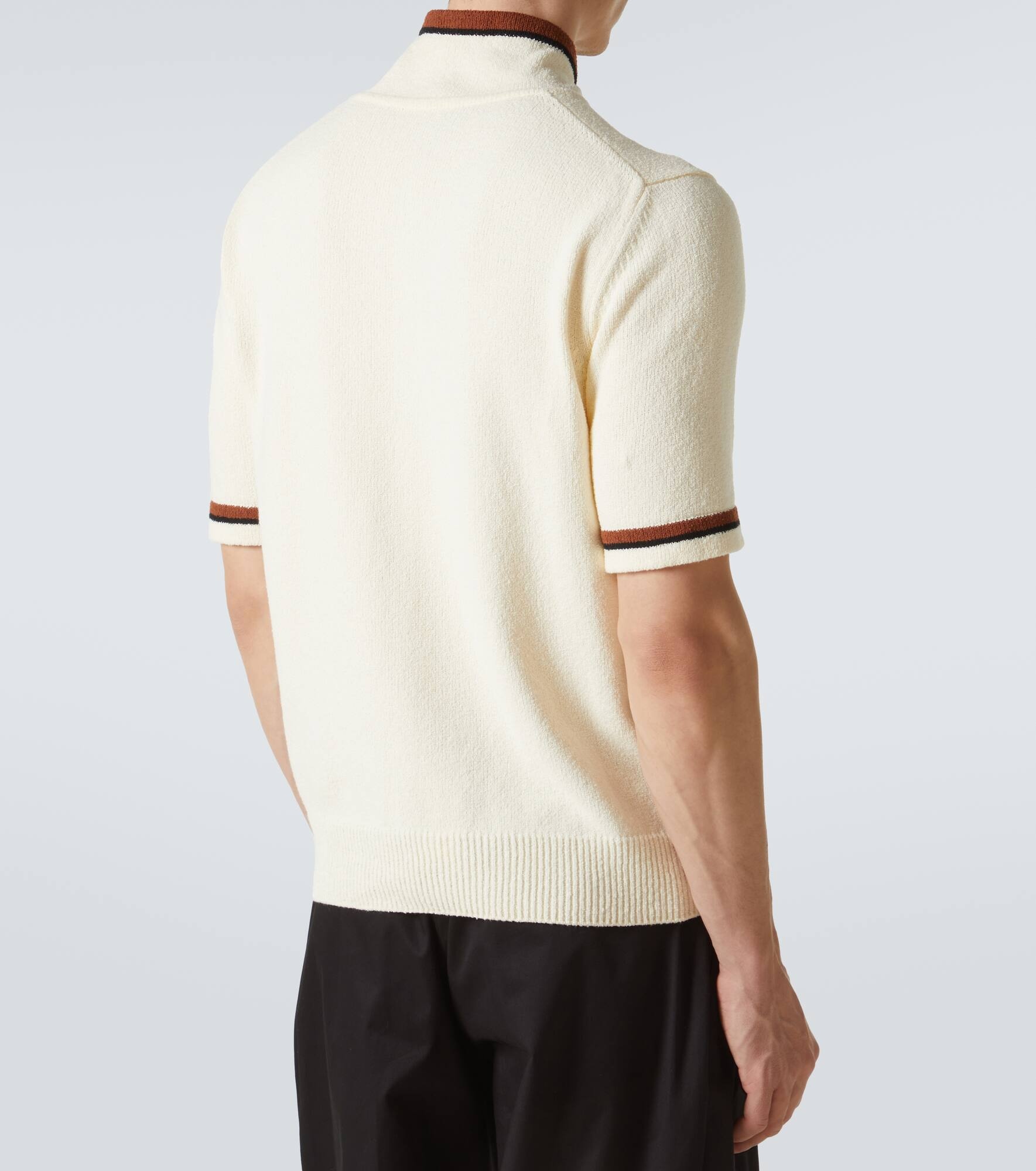 Cotton-blend polo shirt - 4