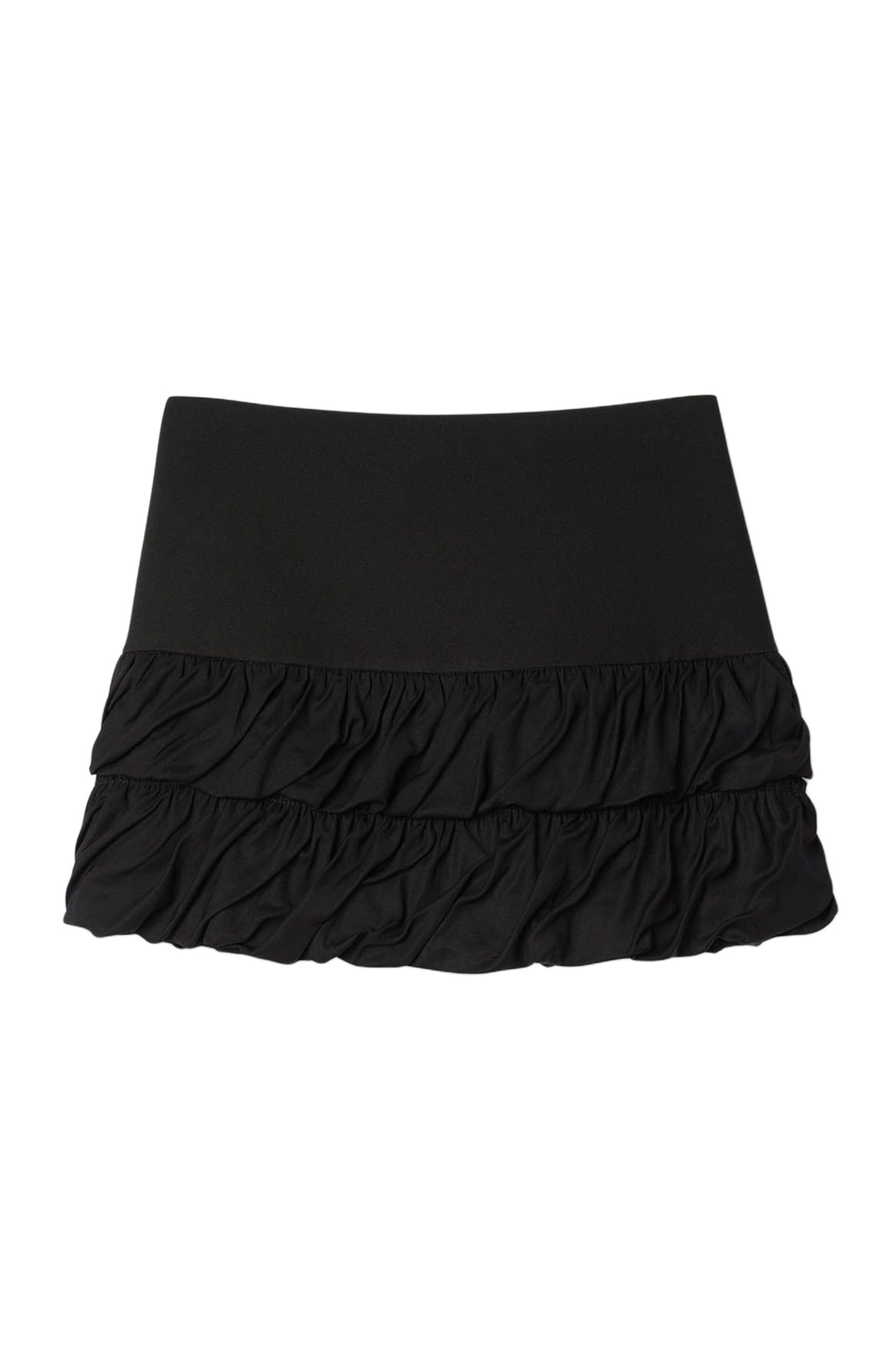 SANDRO Mini ruched ruffle skirt in Black at Nordstrom - 5
