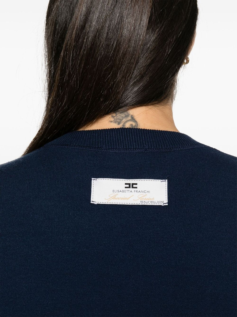 logo-embroidered cropped sweatshirt 5
