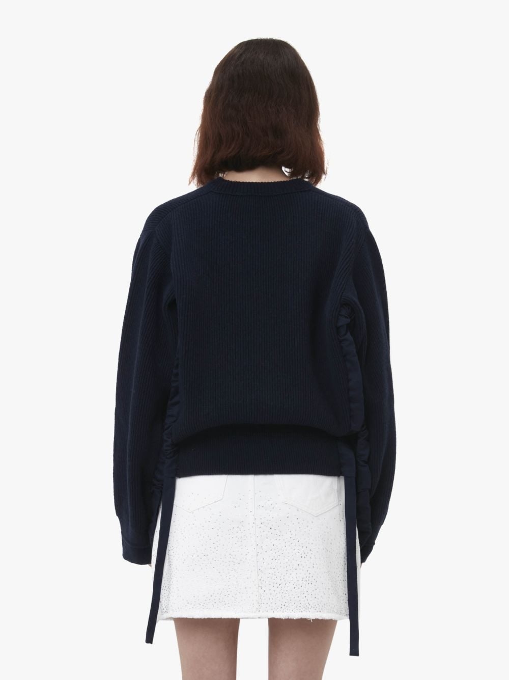 V-NECK JUMPER WITH CURVED SLEEVES - 3