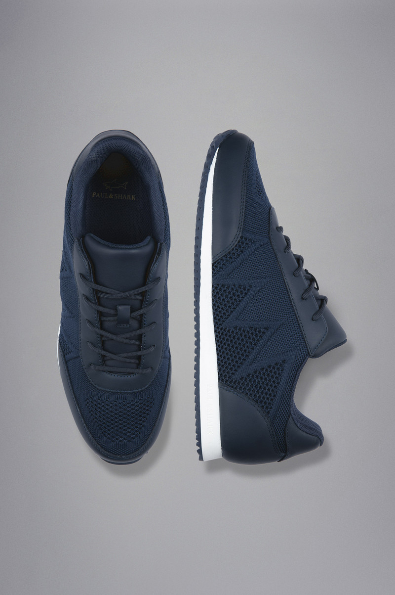 Paul & Shark TECH FABRIC AND KNIT HYBRID SNEAKERS outlook