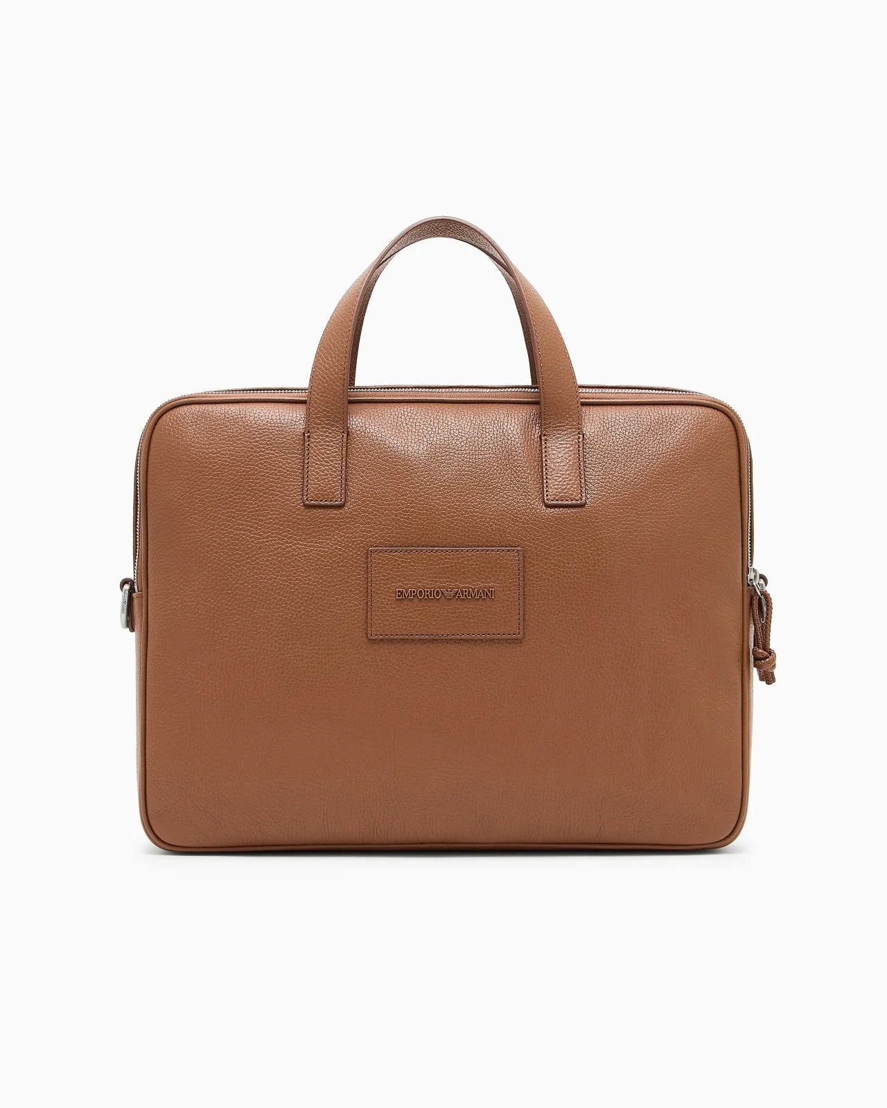 BUSINESS BAG IN TUMBLED LEATHER - 1