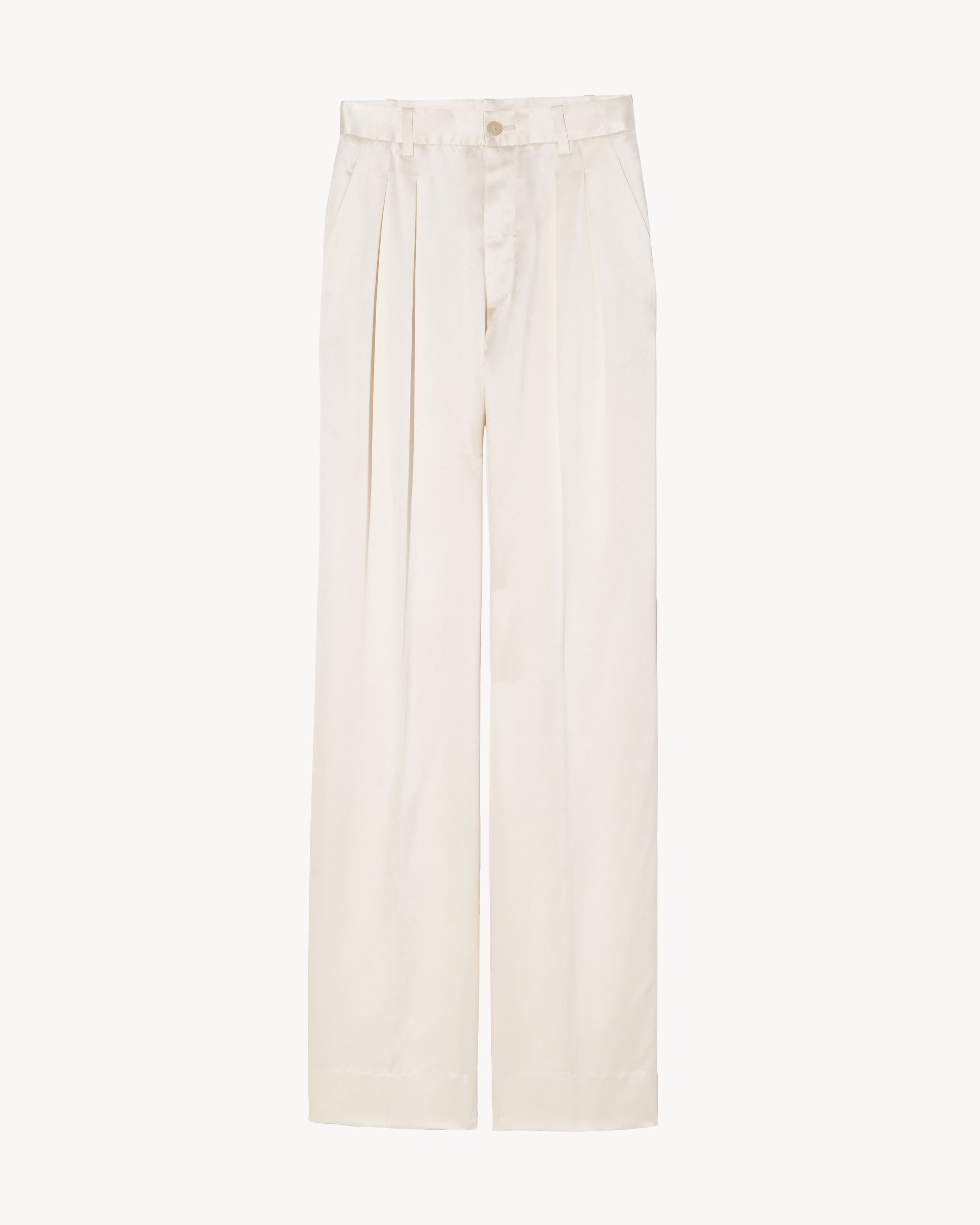 EMMETT PLEATED SILK PANT - 1
