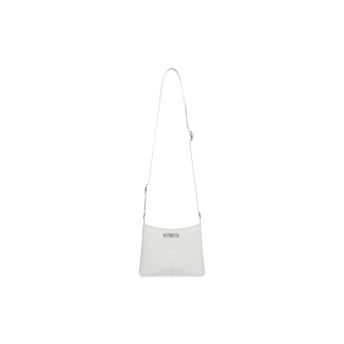 Women's Xx Small Hobo Bag Crocodile Embossed in White - 6