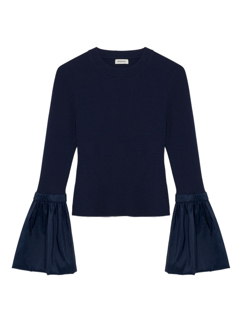 Agata taffeta knitted top 1
