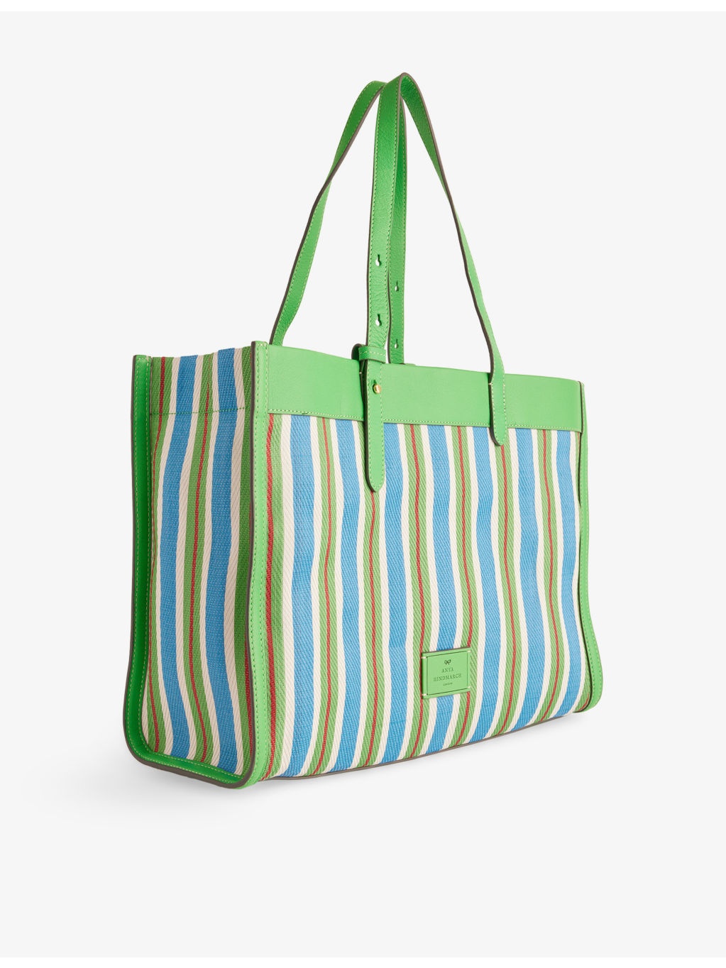 E/W Eyes Striped Mesh Tote Bag - 4