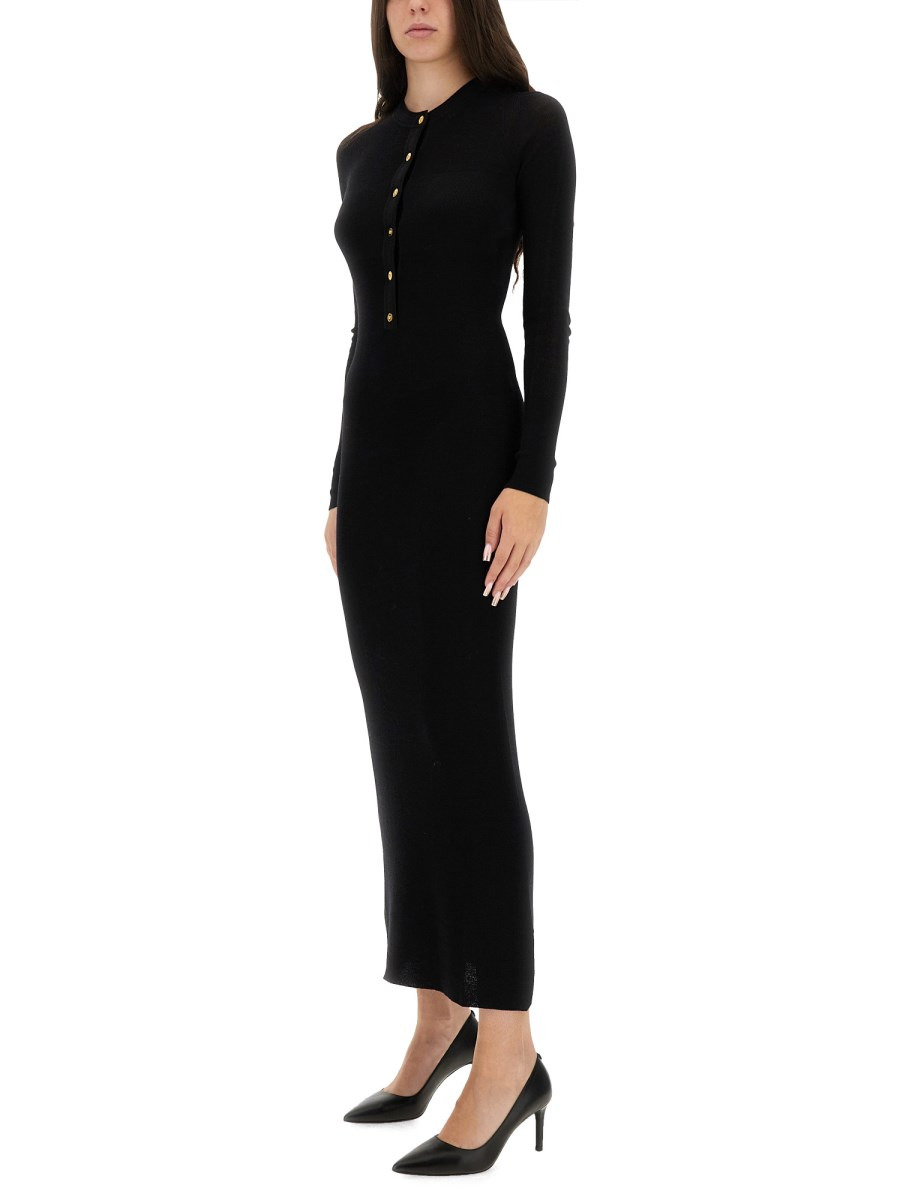 WOOL DRESS WITH BUTTONS - 2