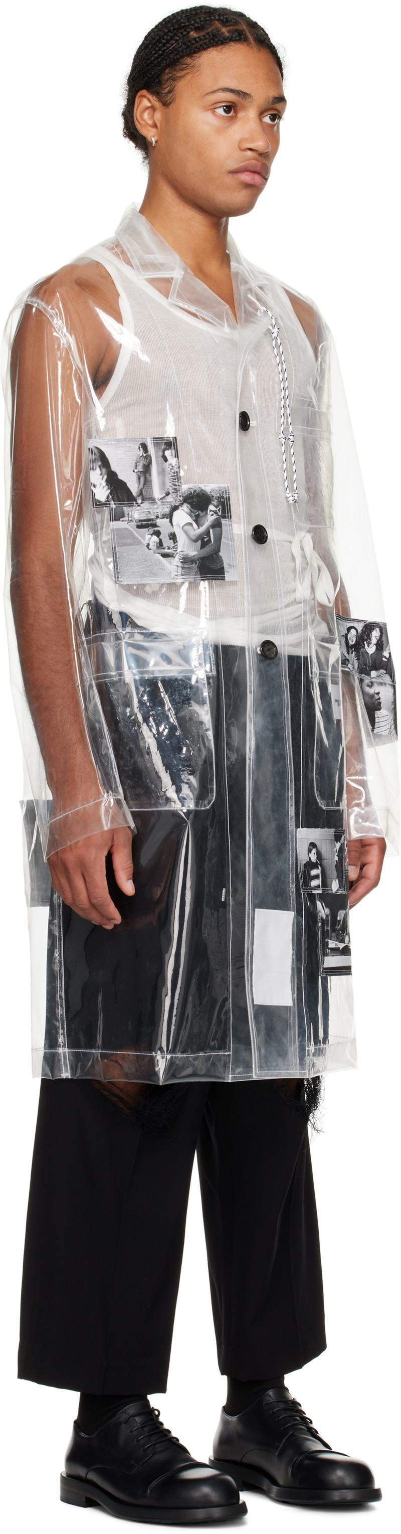 TAKAHIROMIYASHITA TheSoloist. Transparent Chesterfield Rain Coat outlook