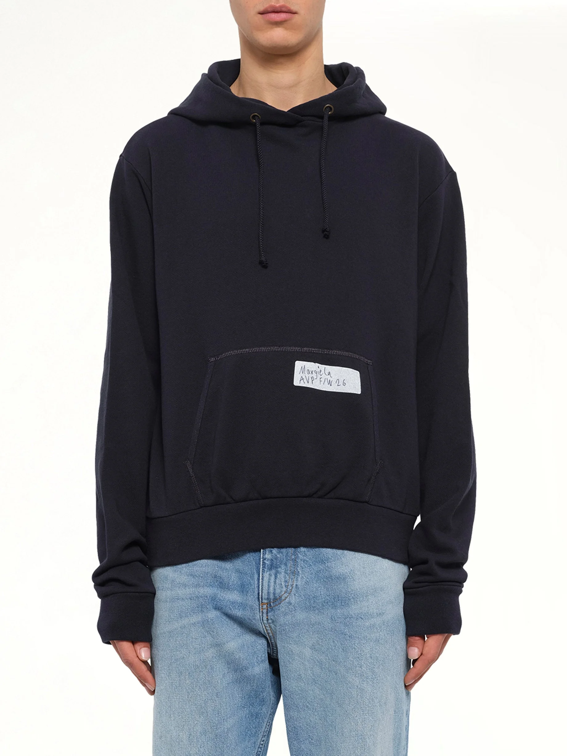 Bird Print Regular Hoodie in Blue - 1