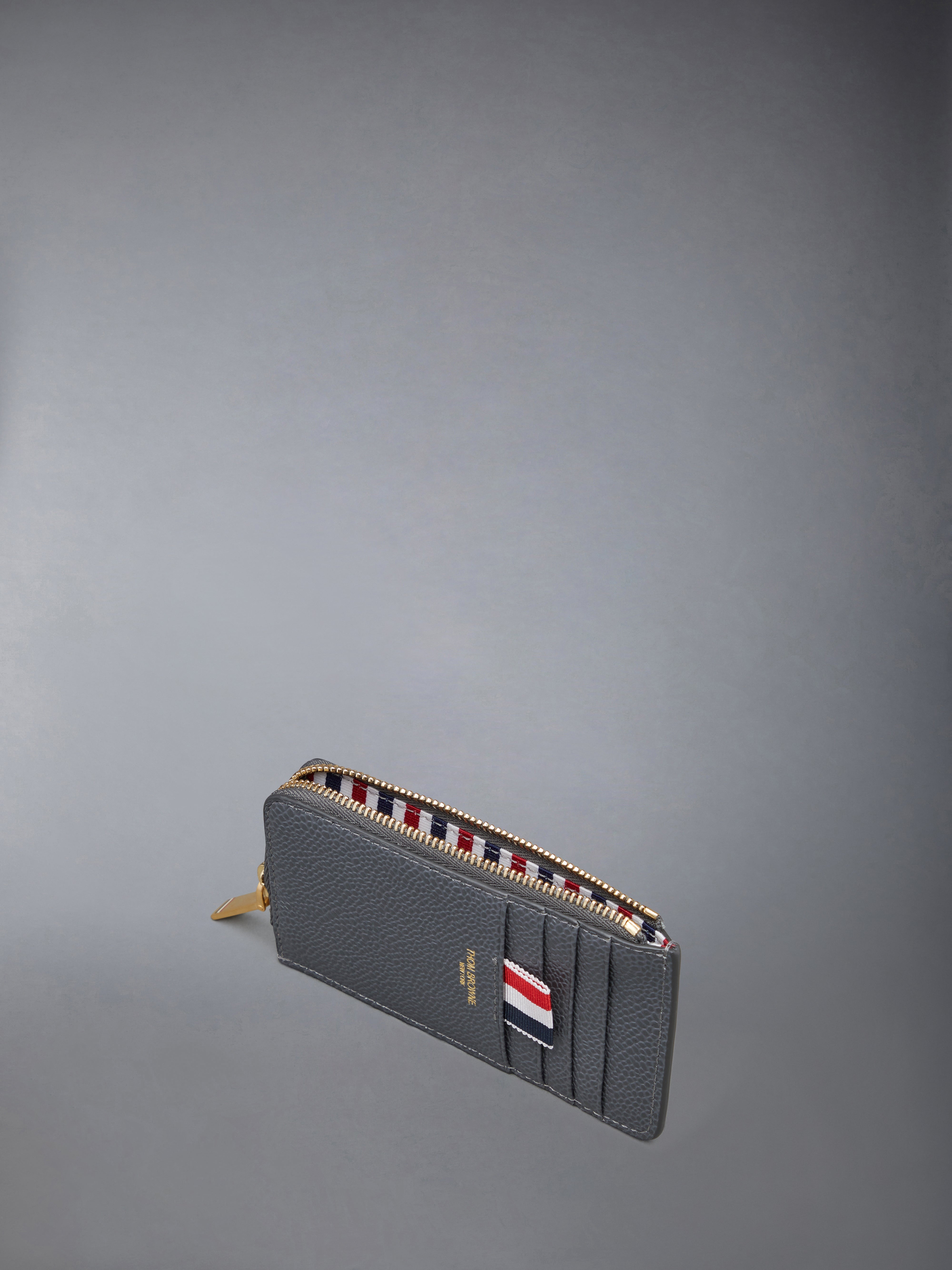 PEBBLE GRAIN HALF ZIP WALLET - 4