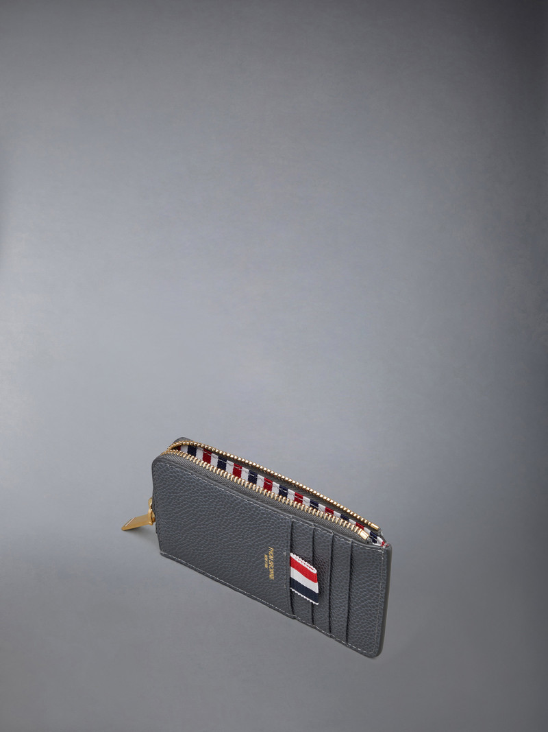 PEBBLE GRAIN HALF ZIP WALLET 4