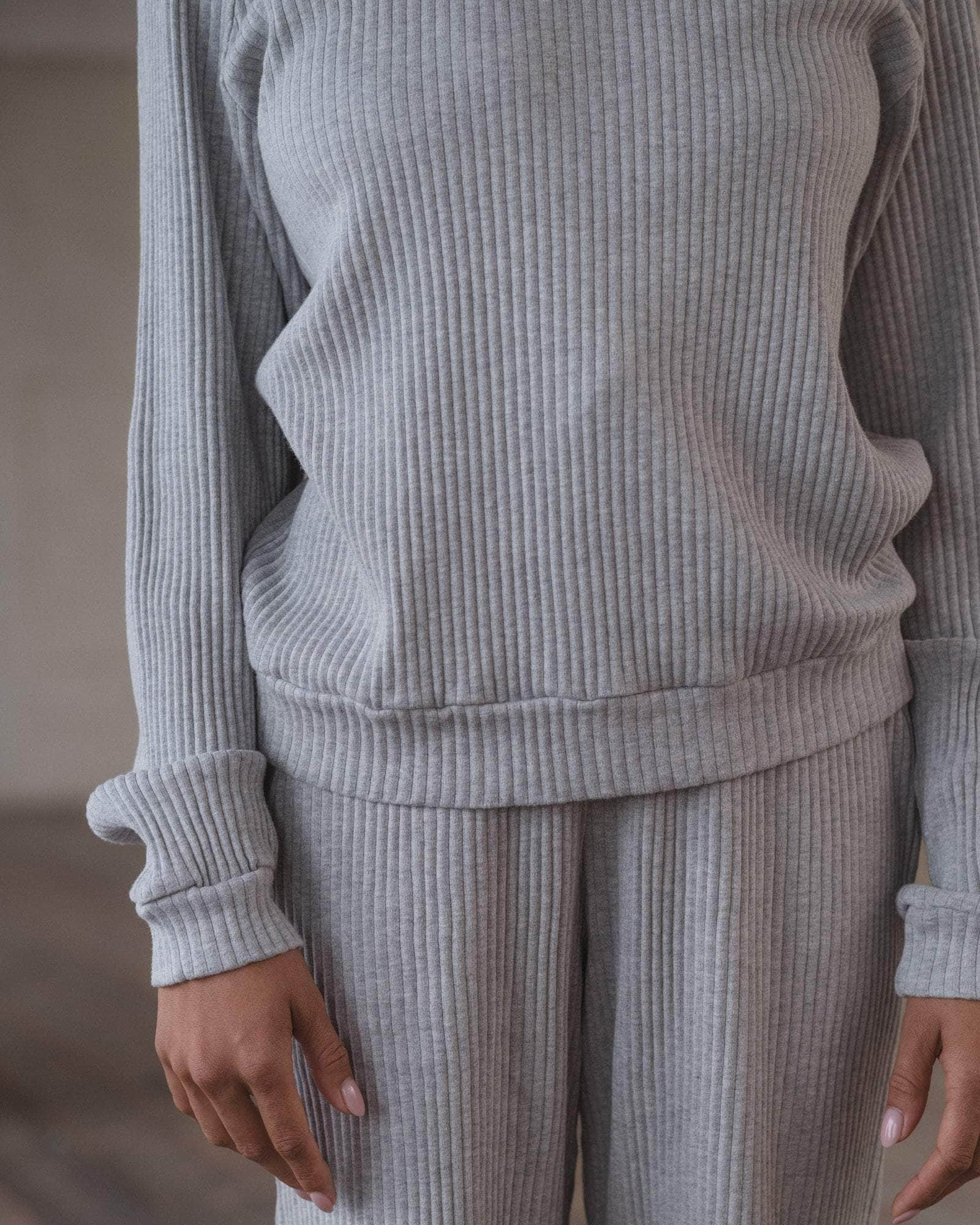 Basic Sweatshirt - Organic Cotton Rib Jersey - 5