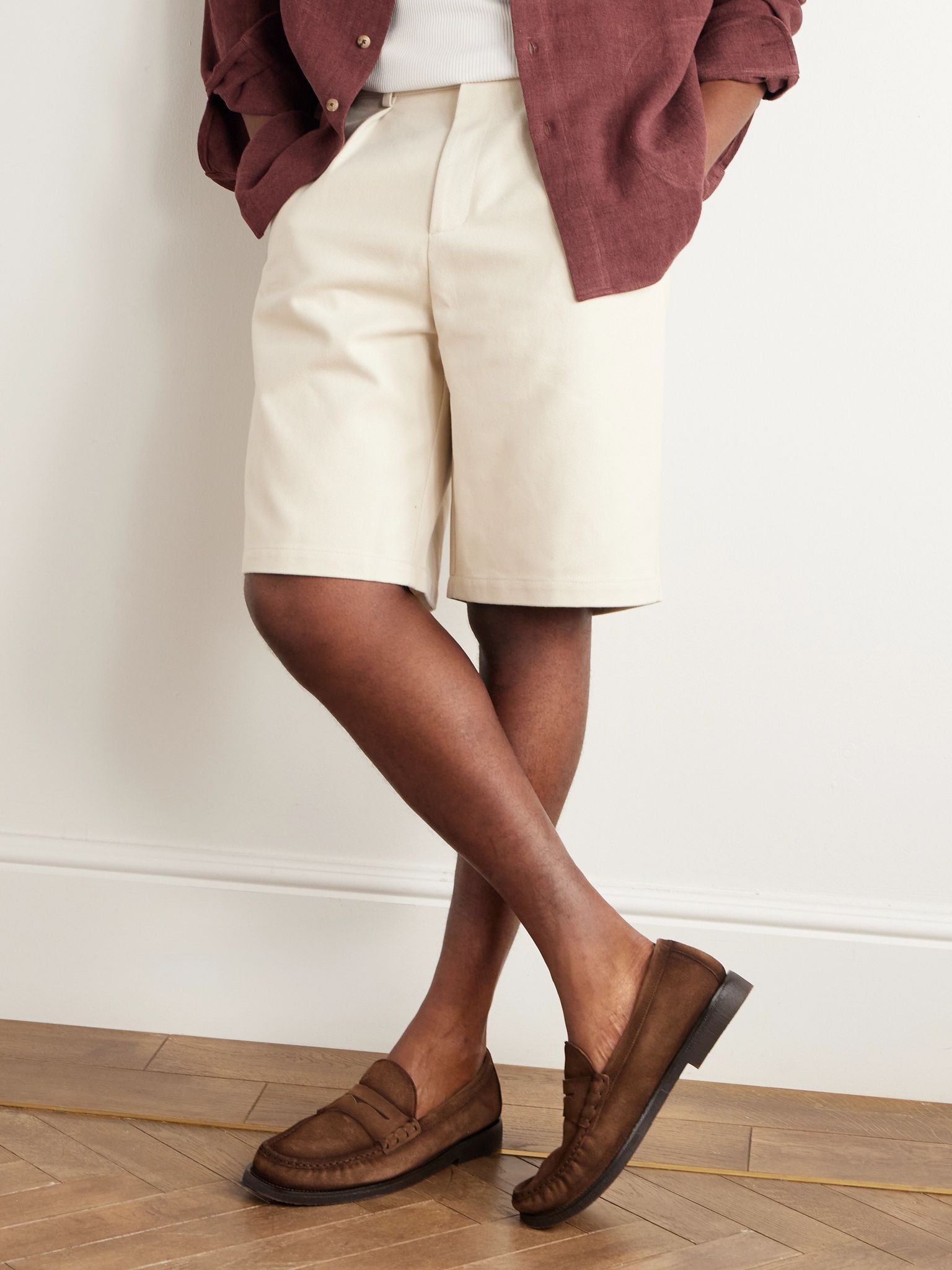 Balfron Flexi 001 Brushed-Suede Loafers Brown - 2