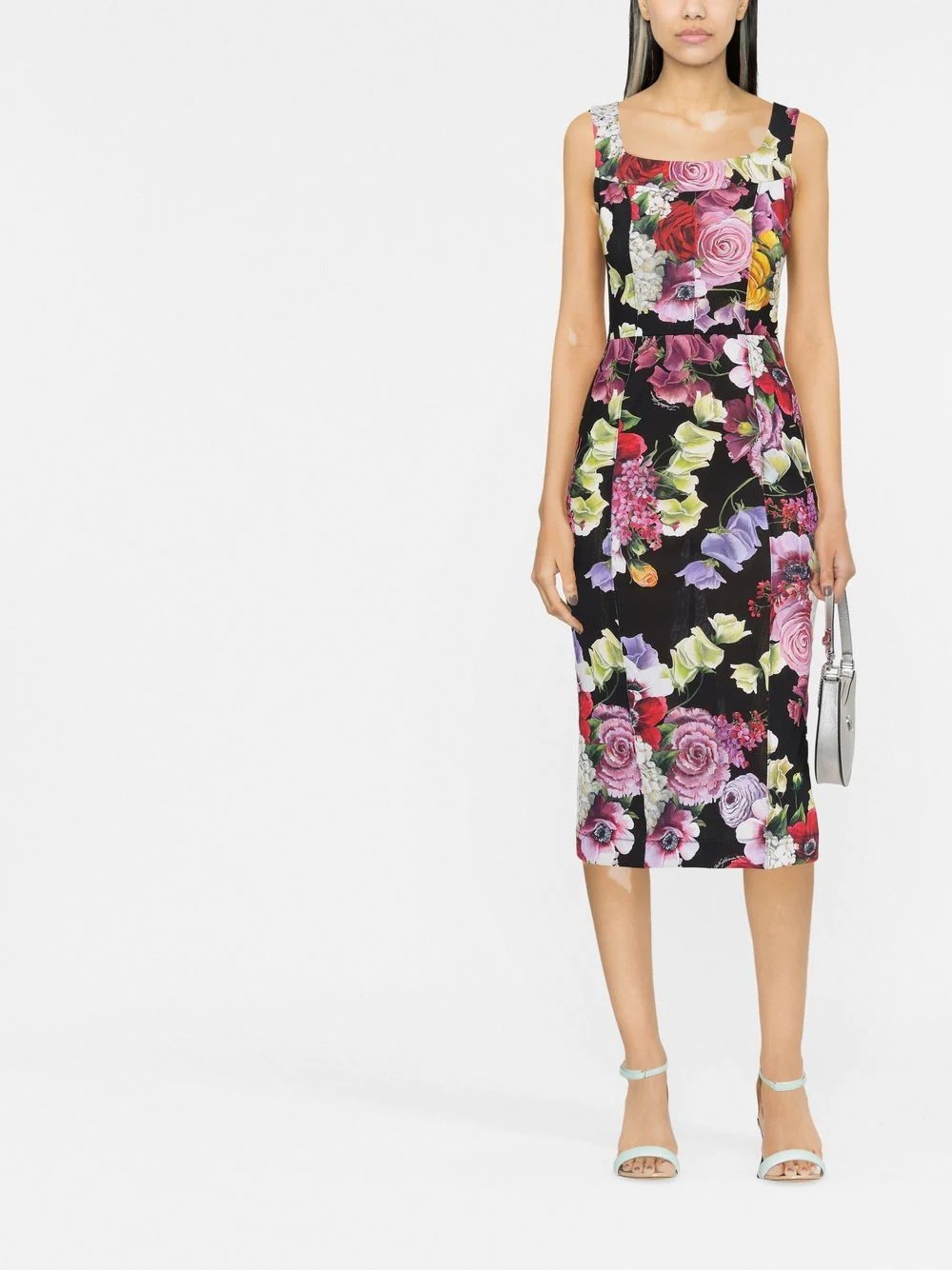 all-over floral-print midi dress - 2