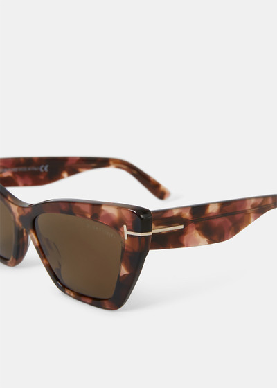 TOM FORD Brown Wyatt Sunglasses outlook