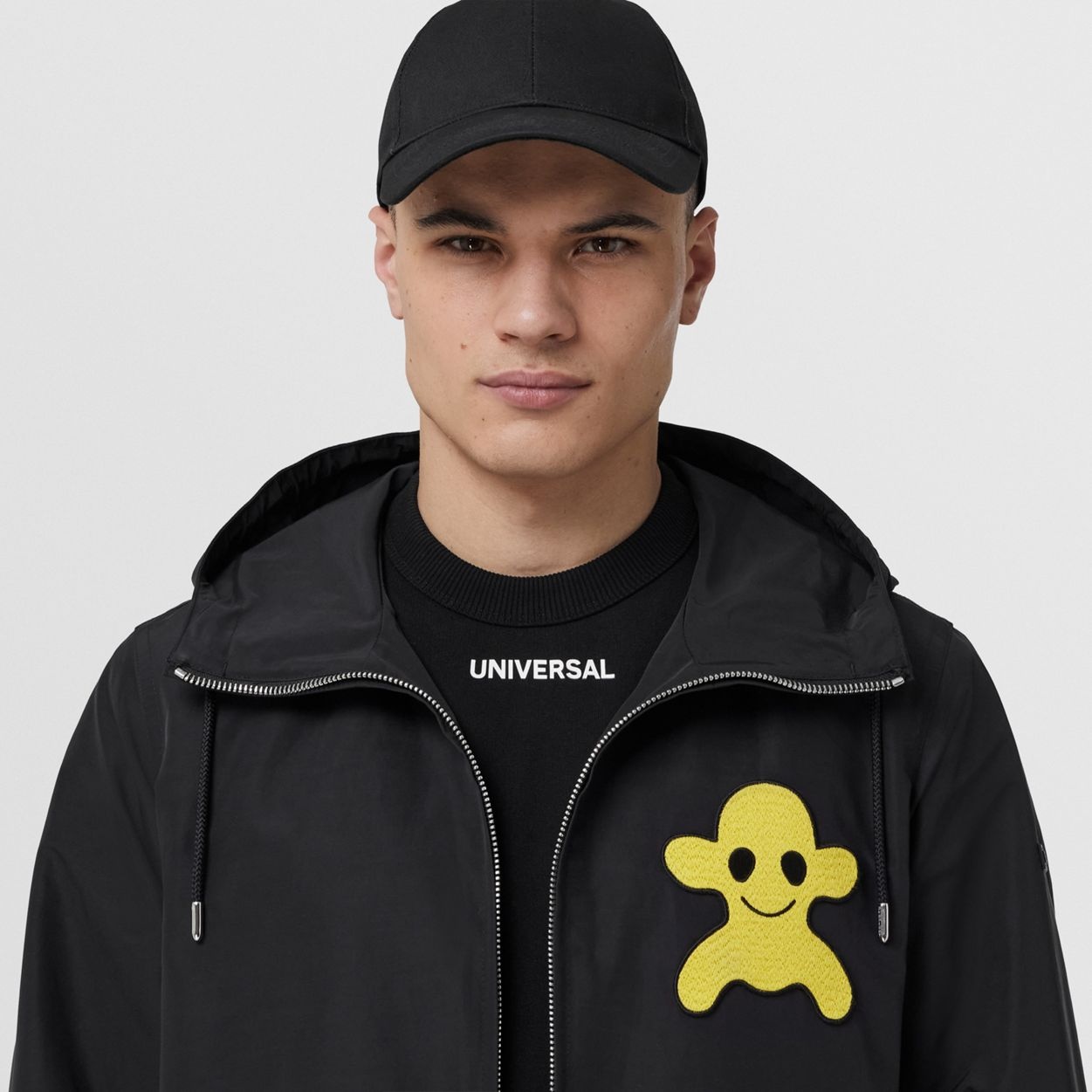 Monster Graphic Appliqué Hooded Jacket - 2