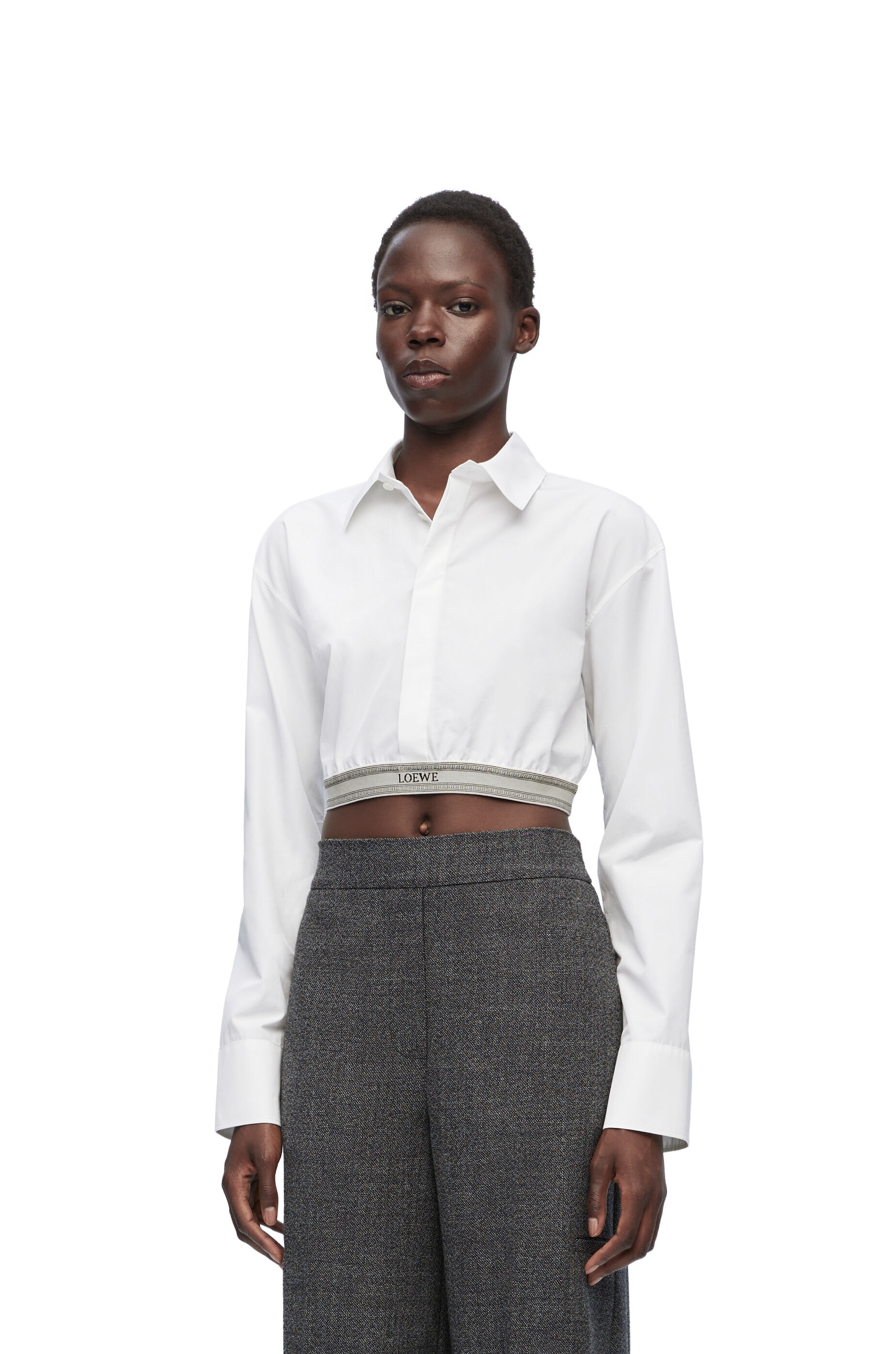 Cropped shirt in cotton - 3