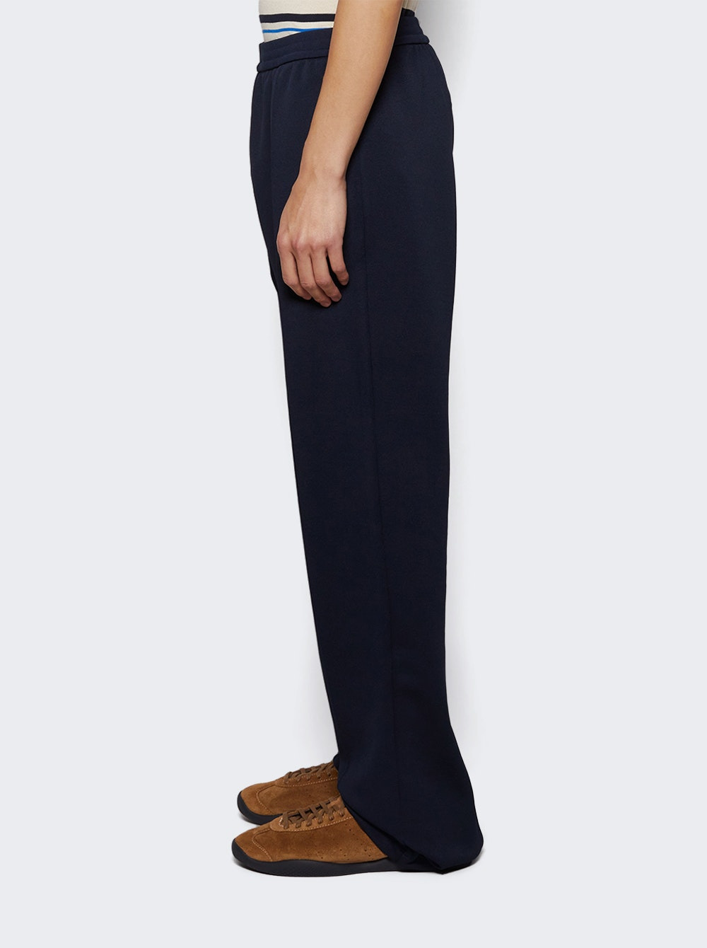 X Wales Bonner Pique Track Pants Night Navy - 3