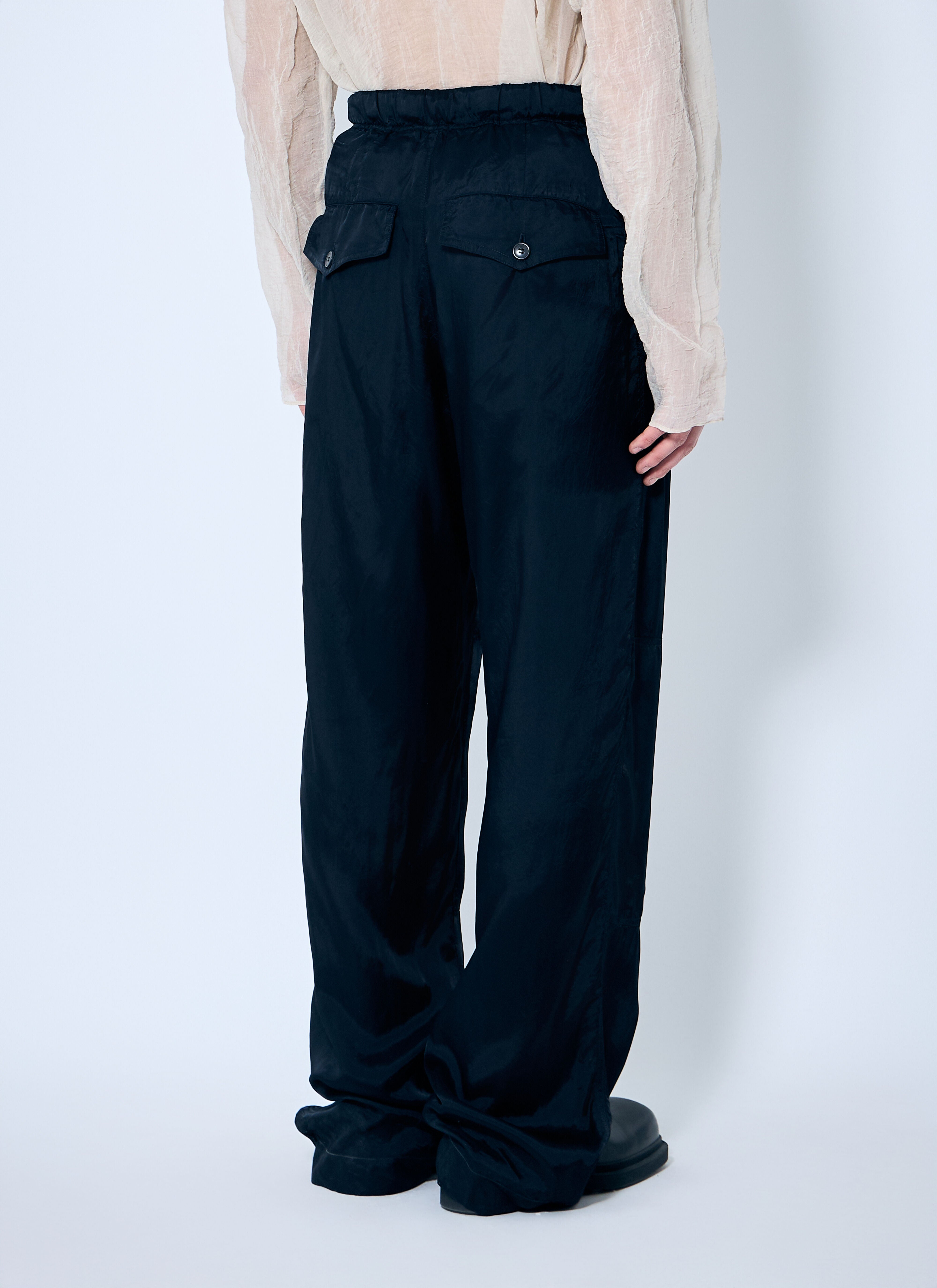 Dries Van Noten Men Satin Pants - 4