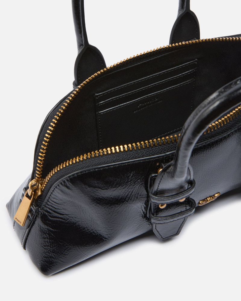 ESCAPE BAG SMALL HANDBAG IN PATENT-EFFECT LEATHER 4