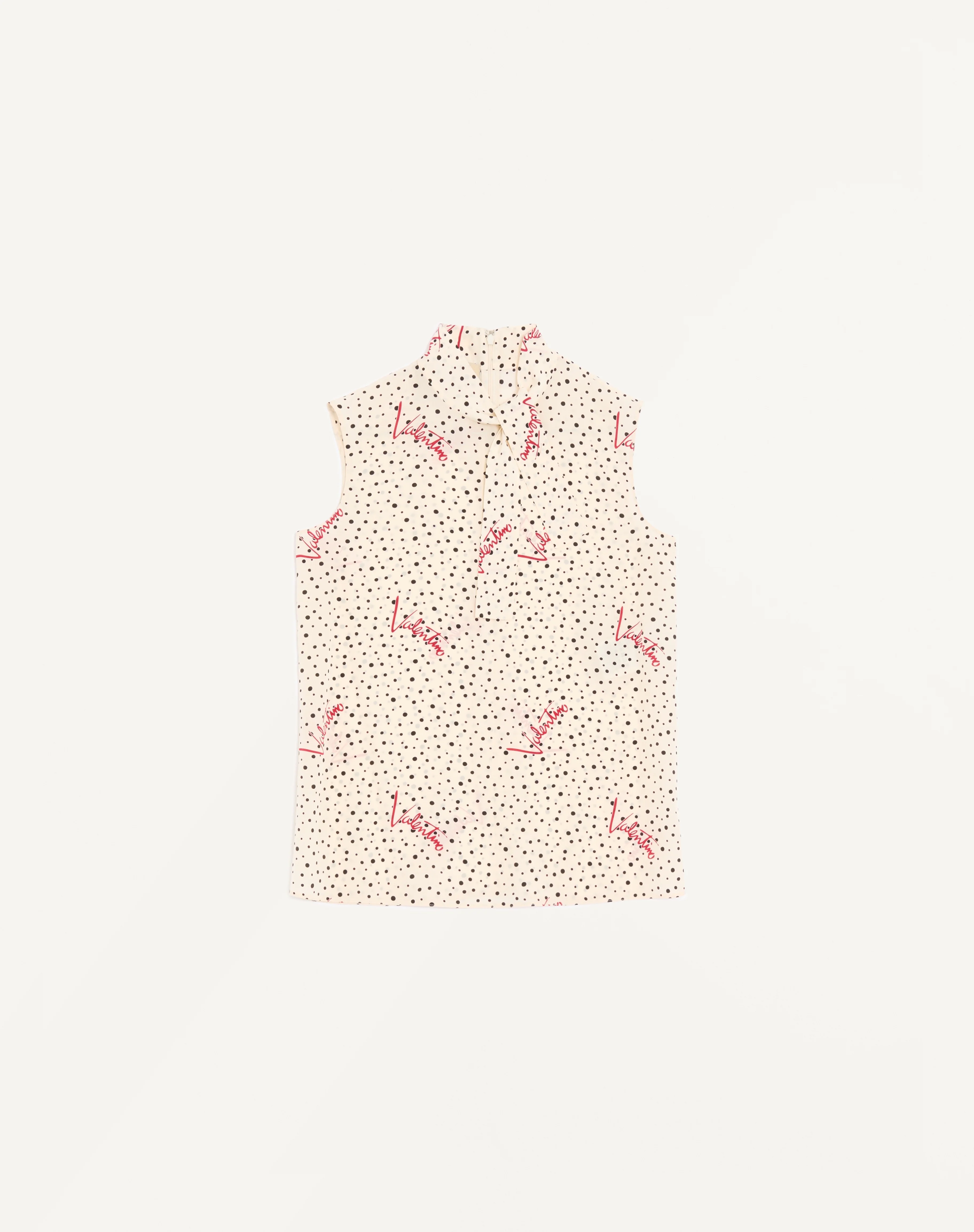 PLUS DE POIS CREPE DE CHINE BUBBLE TOP - 1