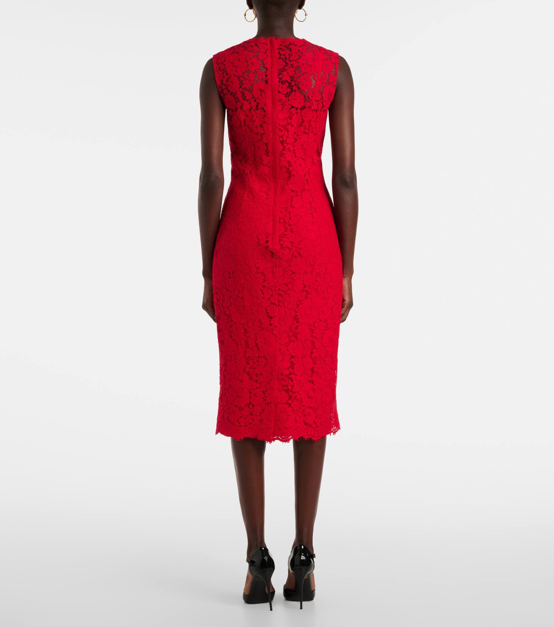 Cotton-blend midi dress - 3
