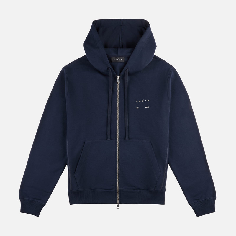 Sweatshirt in cotton with zip 1