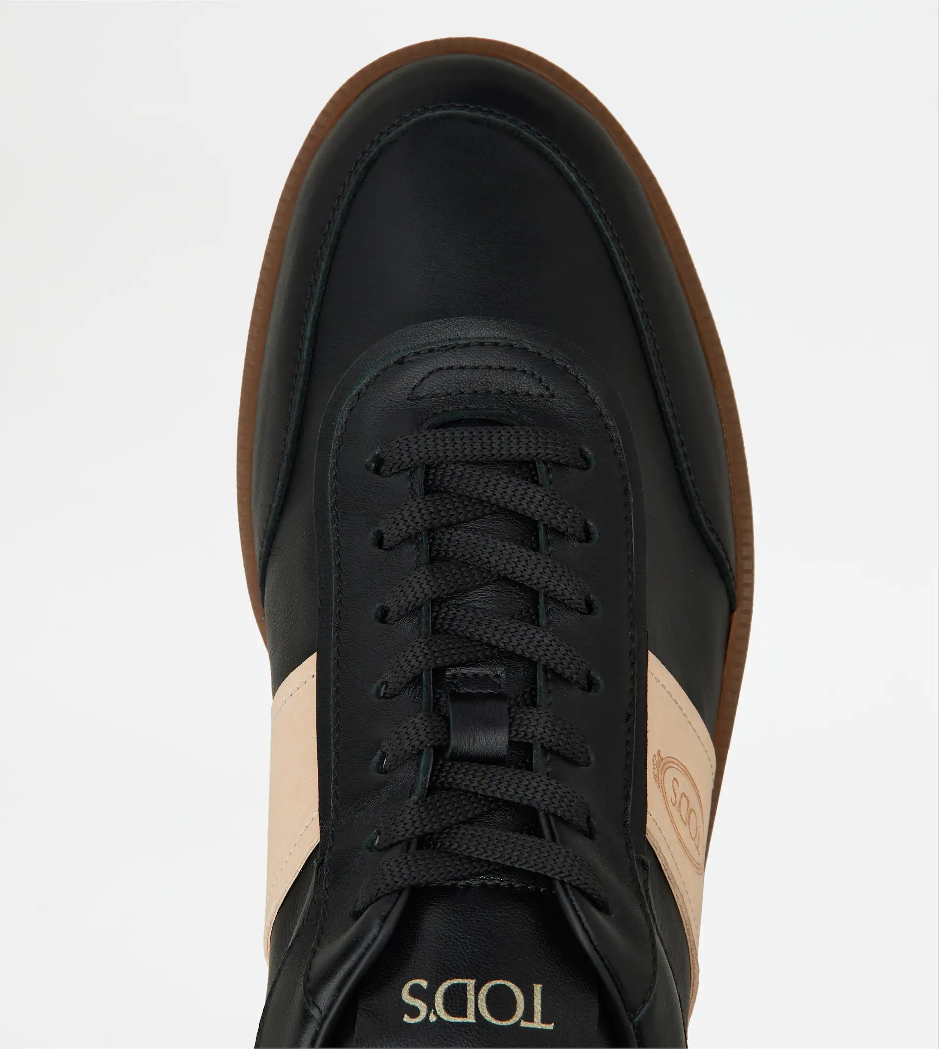 TOD'S TABS SNEAKERS IN LEATHER - BLACK - 5