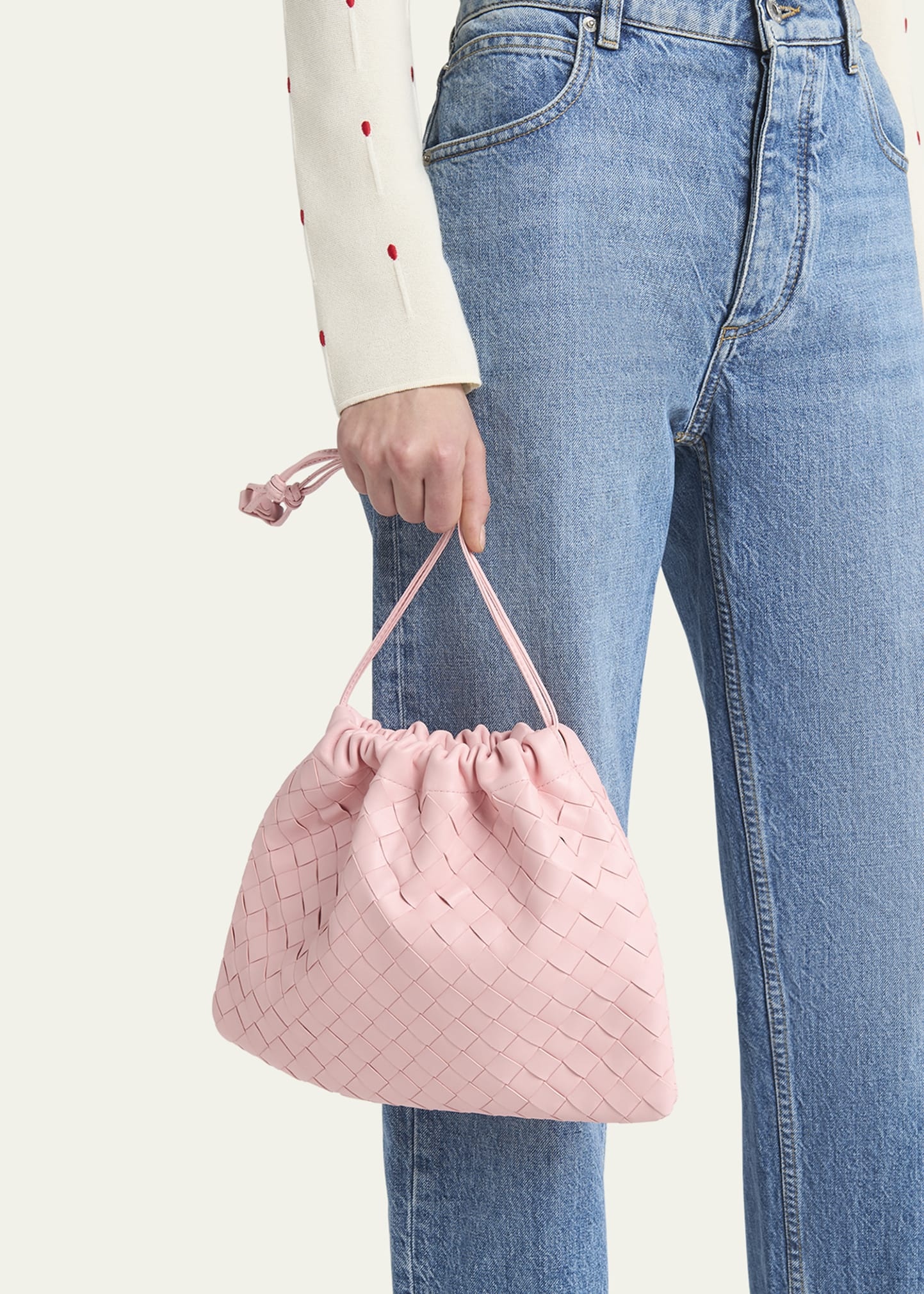 Medium Leather Pouch Bag - 2