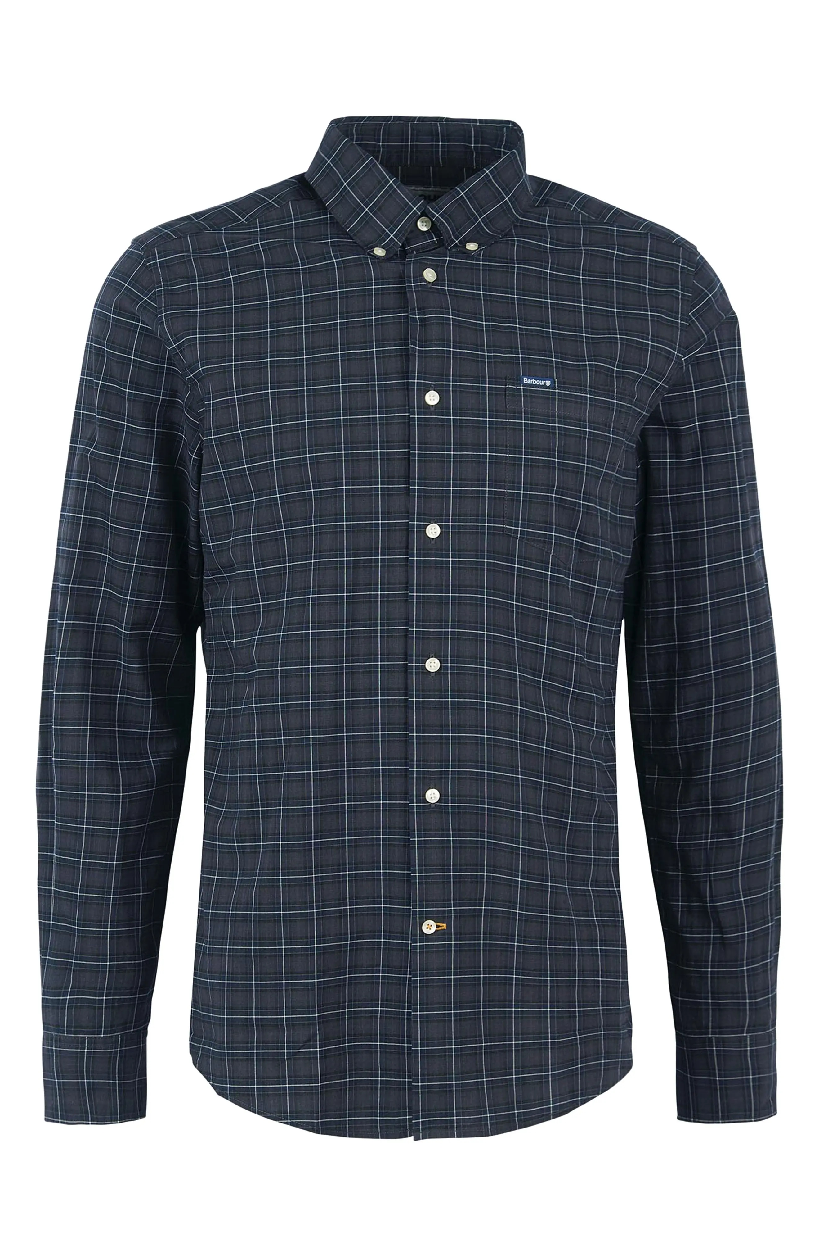 Lomond Tailored Fit Plaid Stretch Cotton Button-Down Shirt - 5