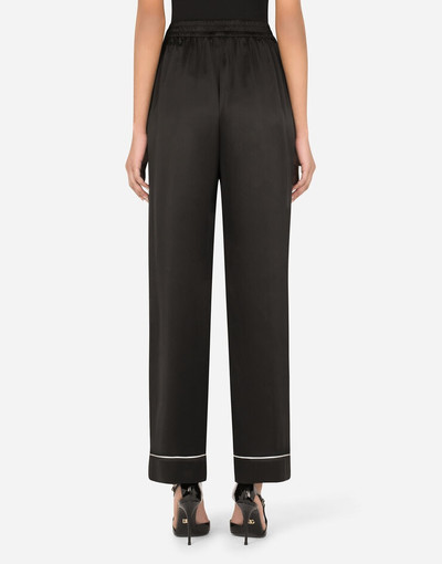 Dolce & Gabbana Satin pajama pants with piping outlook