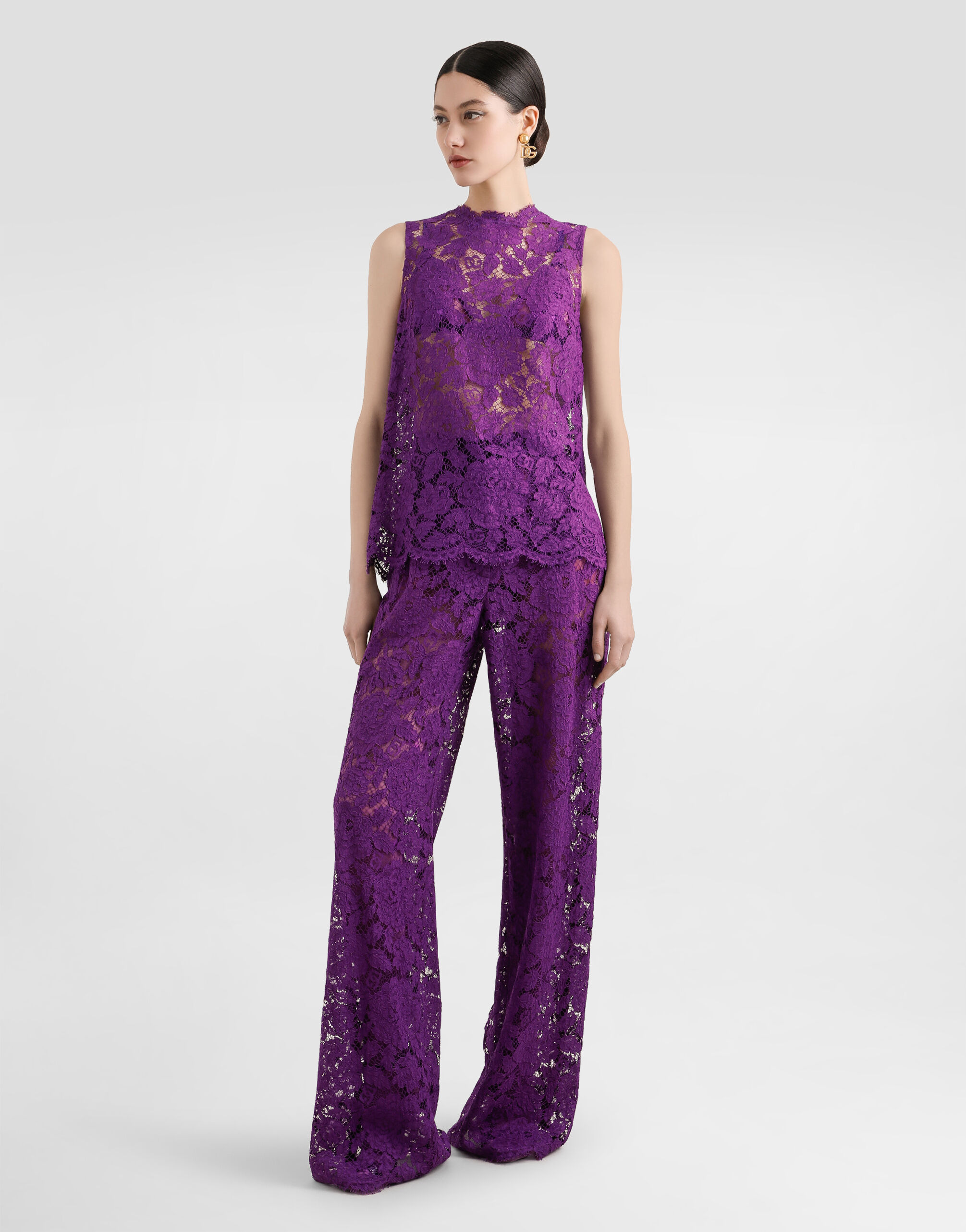 Cordonetto lace trousers - 2
