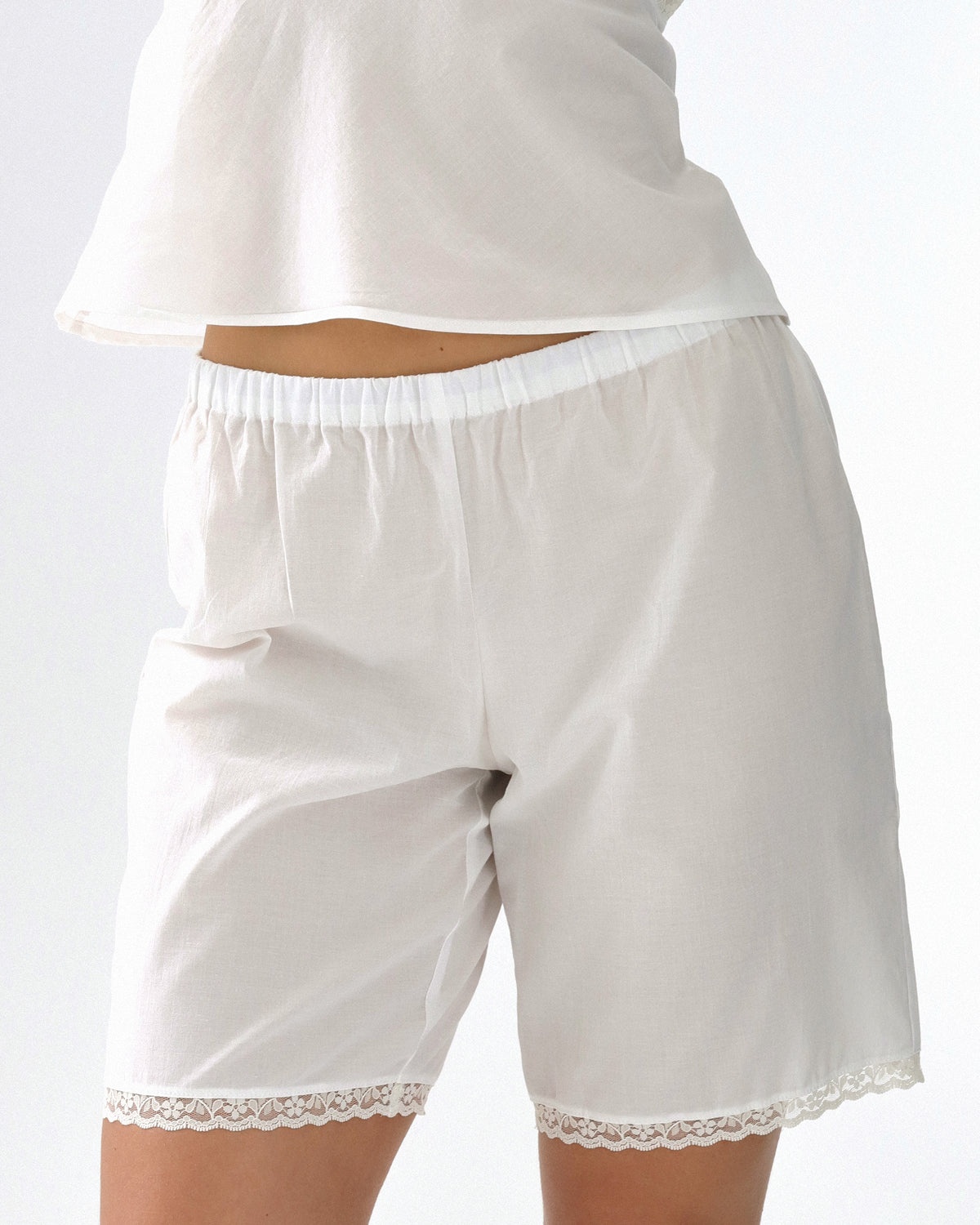 The Bermuda Short: Cotton Voile White - 3