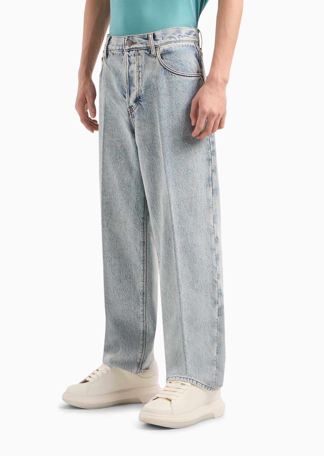 J74 Loose-fit marbled denim jeans - 2