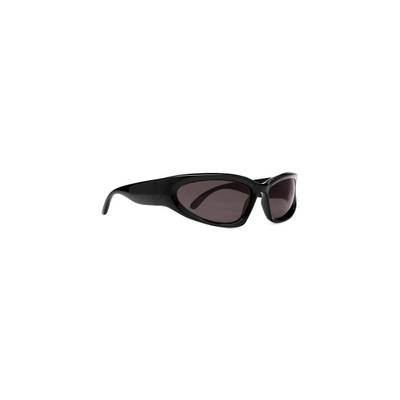 BALENCIAGA Swift Oval Sunglasses in Black outlook