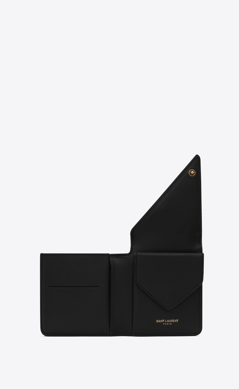 SAINT LAURENT jamie folded wallet in leather outlook