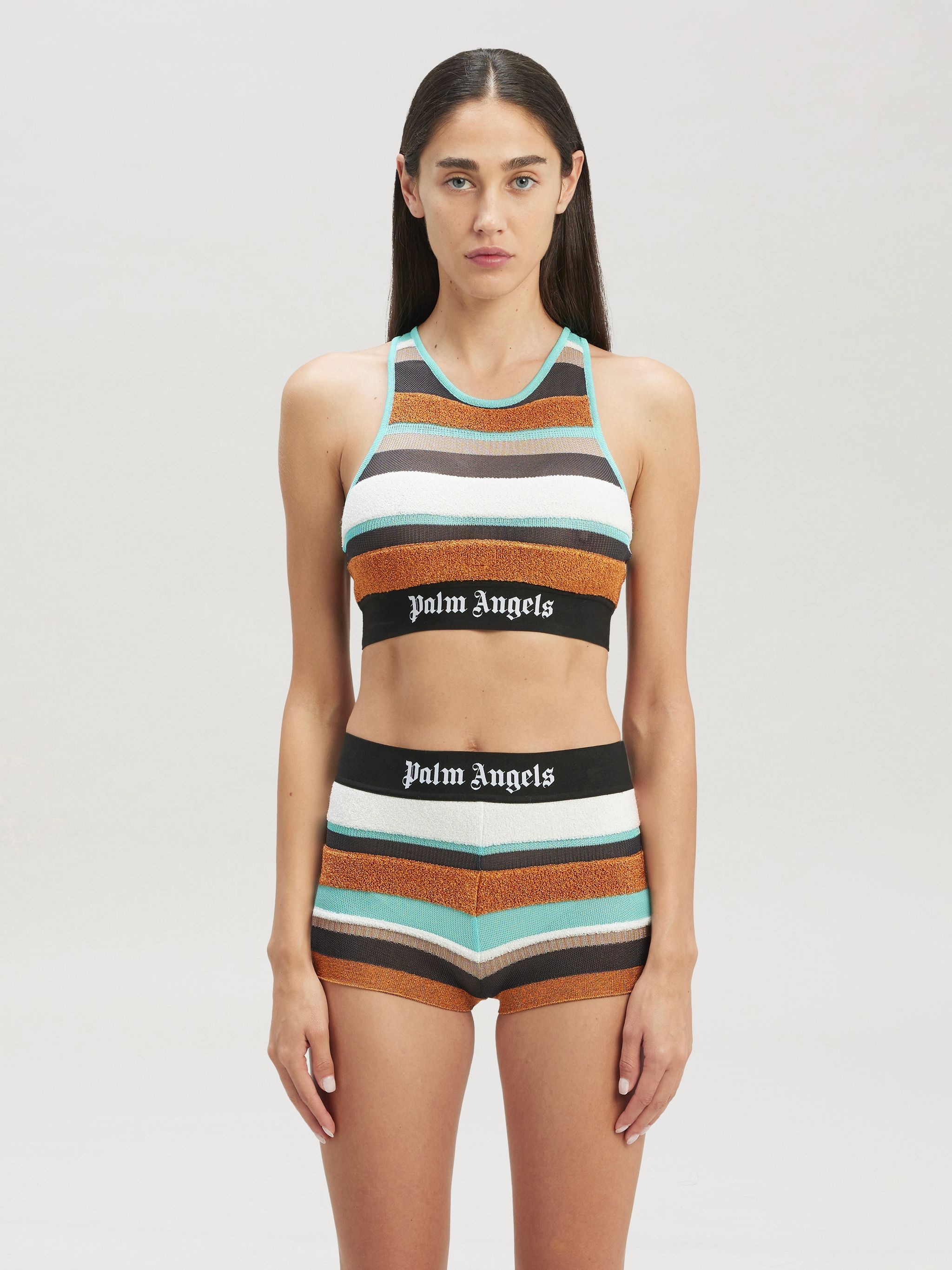Lurex Stripes Knit Logo Top - 3