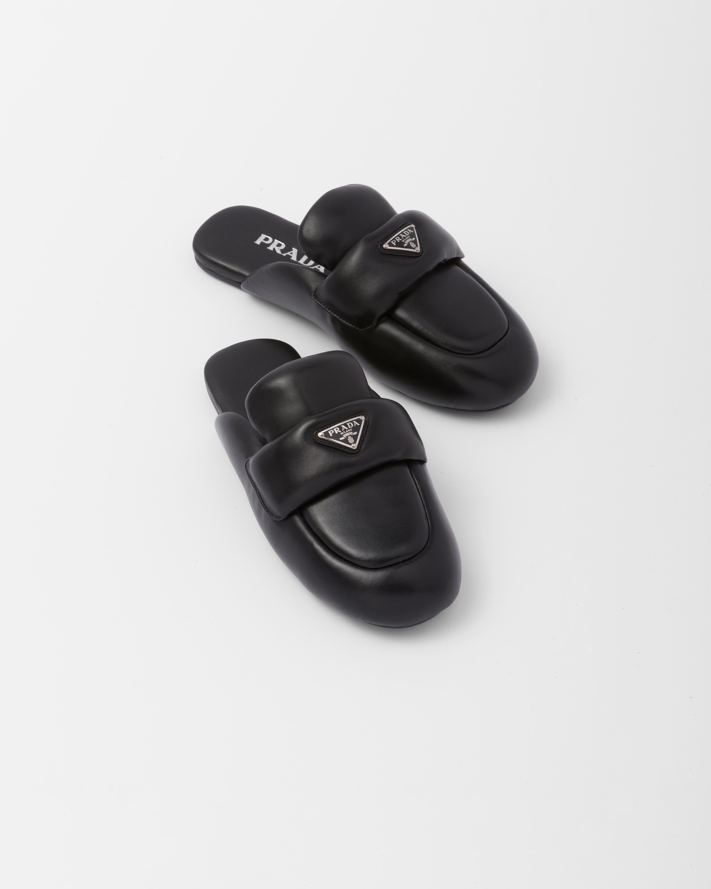 Soft padded nappa leather sabots - 4