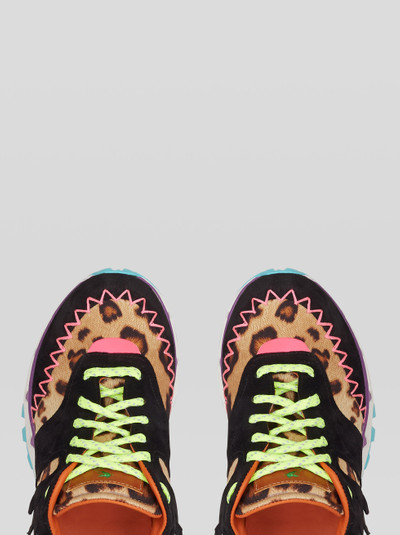 Etro EARTHBEAT SNEAKER IN LEATHER AND ANIMALIER DETAILS outlook