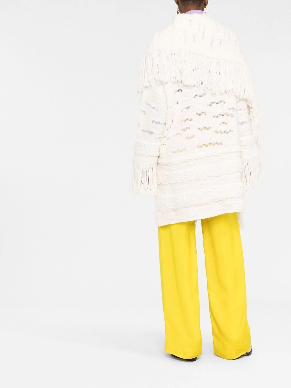 asymmetric fringed cardi-coat - 4