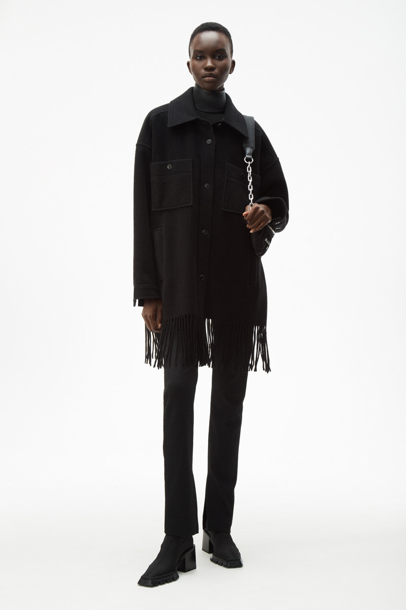 Alexander Wang WOOL FRINGE PEACOAT outlook